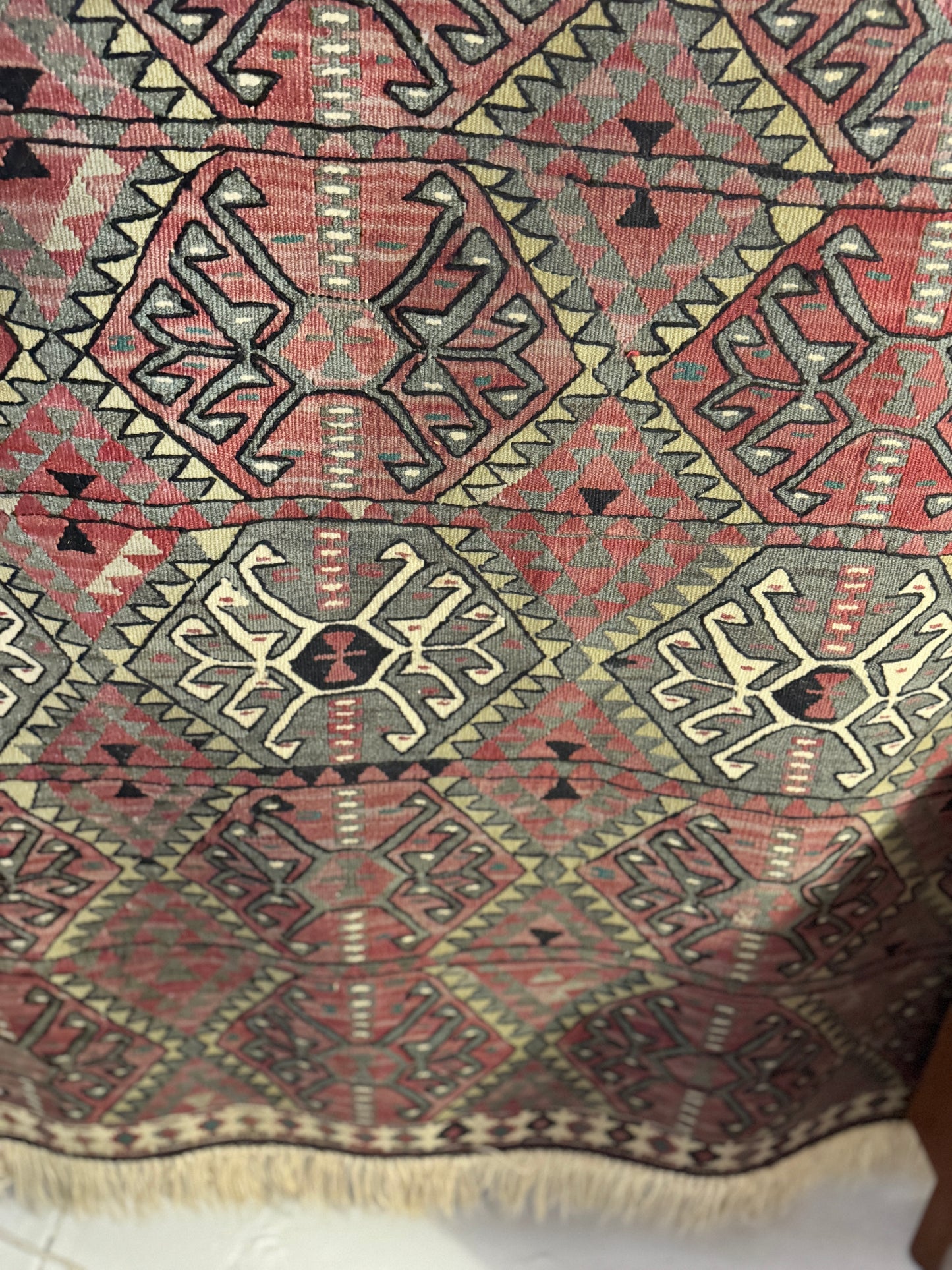 Handwoven Kilim Rug – Double-Sided, 1940-1950