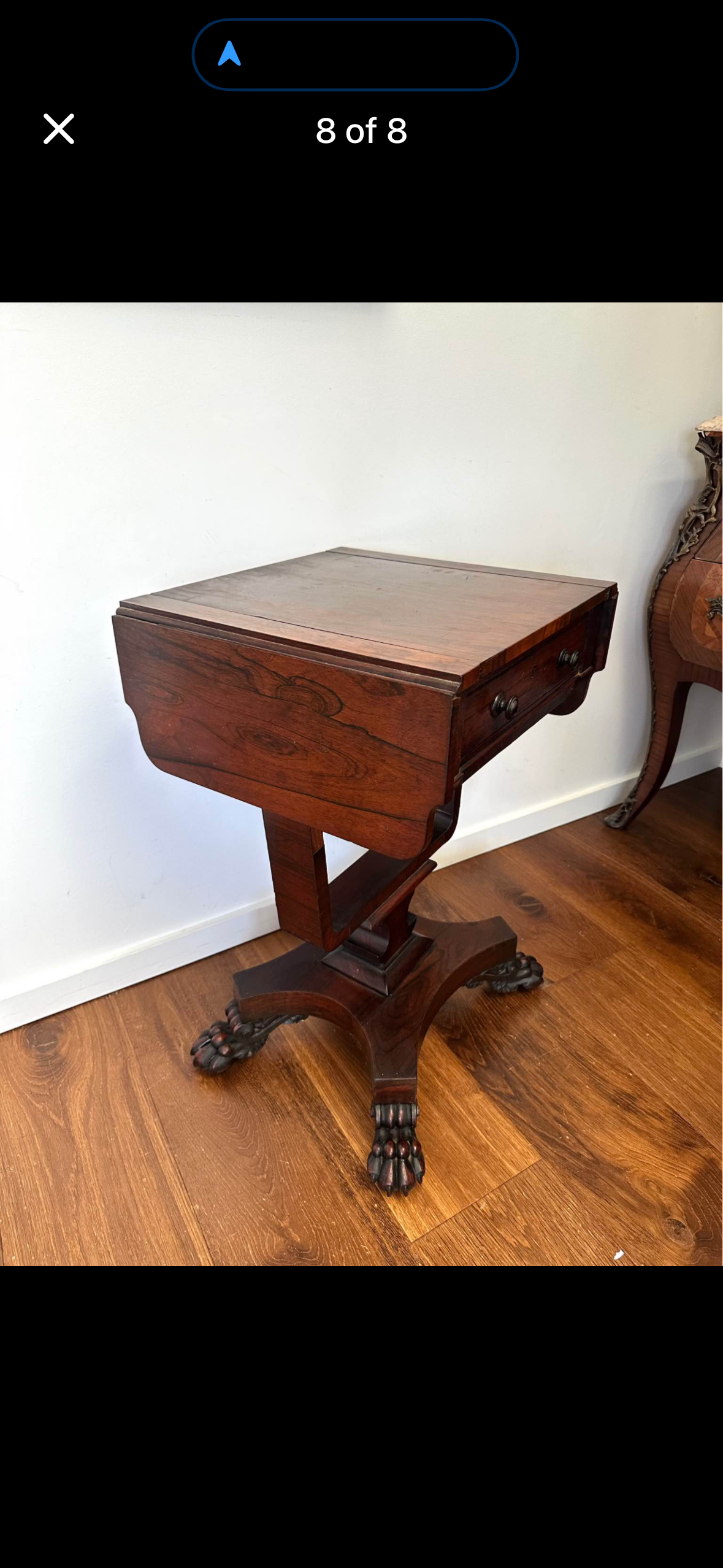 1840s Rosewood Games Table