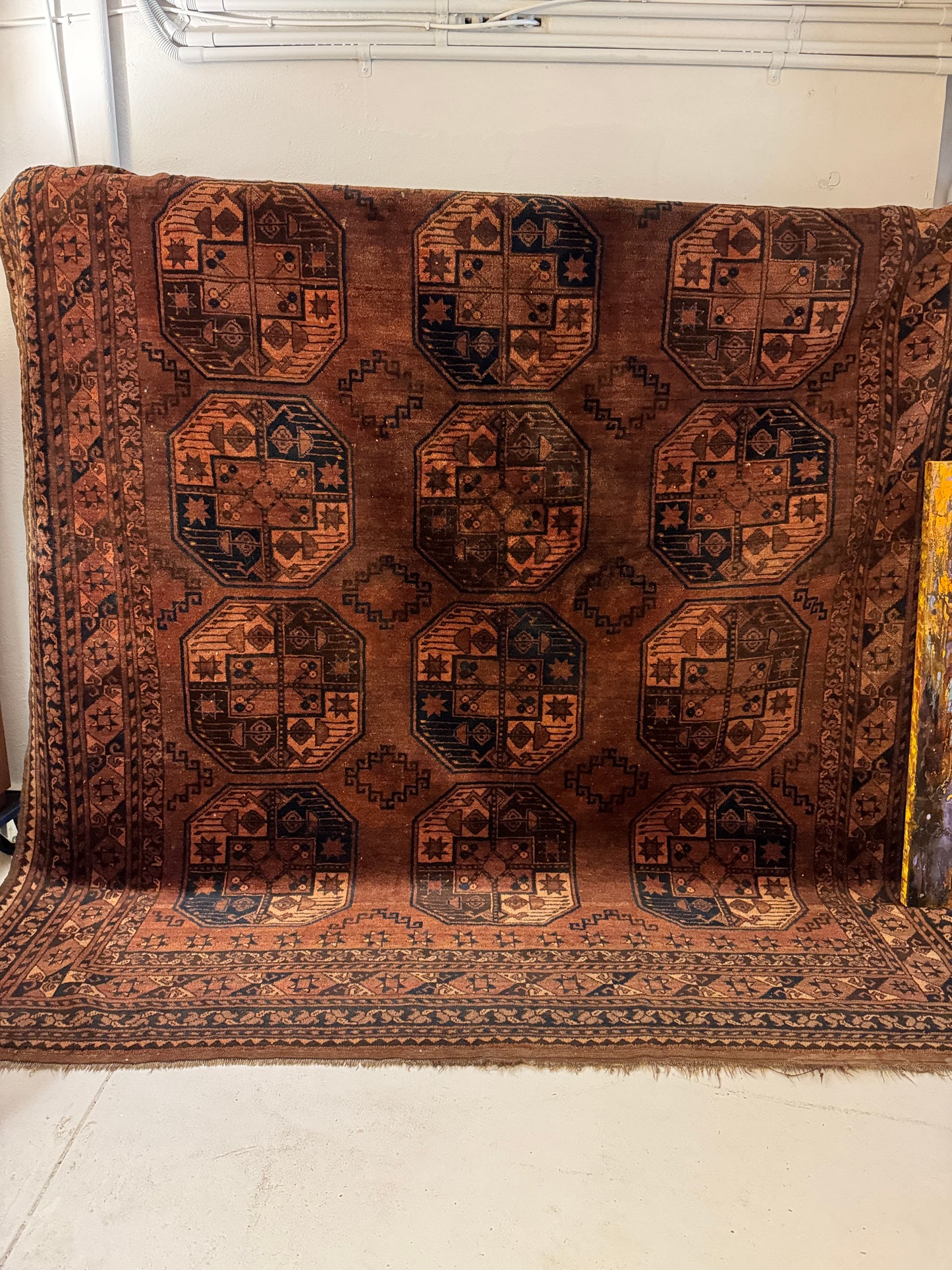 Vintage 1940s Ensari Turkoman Rug