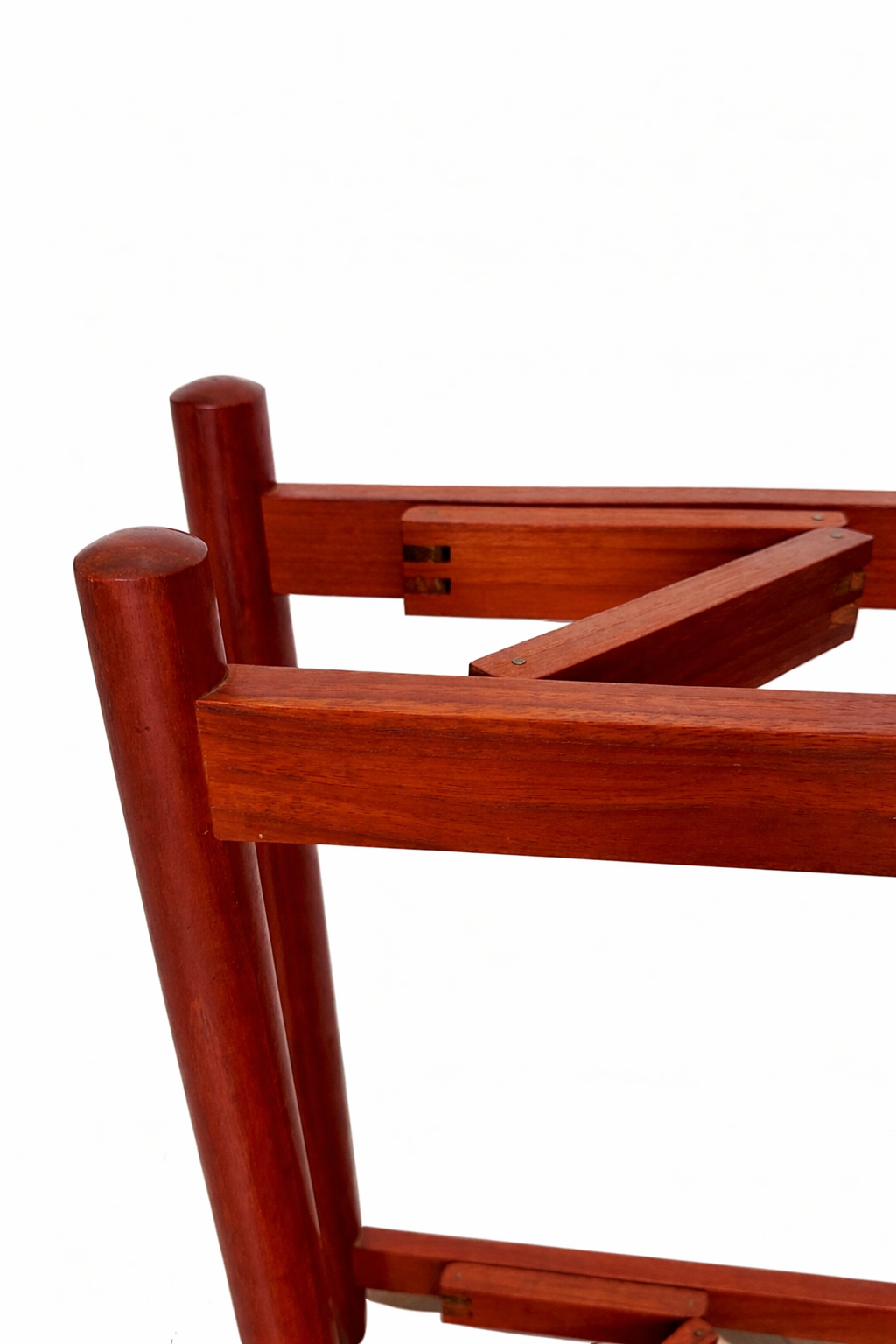 Mid Century Teak Collapsible Bar Cart with Removable Trays