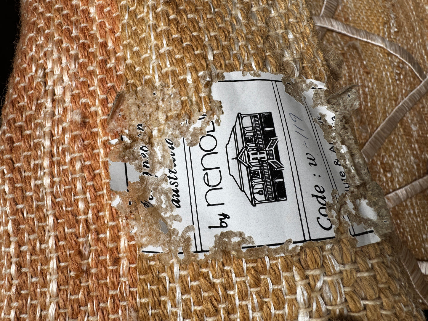 Vintage Wall Hanging — Mid-Century Textile Art with Crane & Reeds - for Nenova Australia