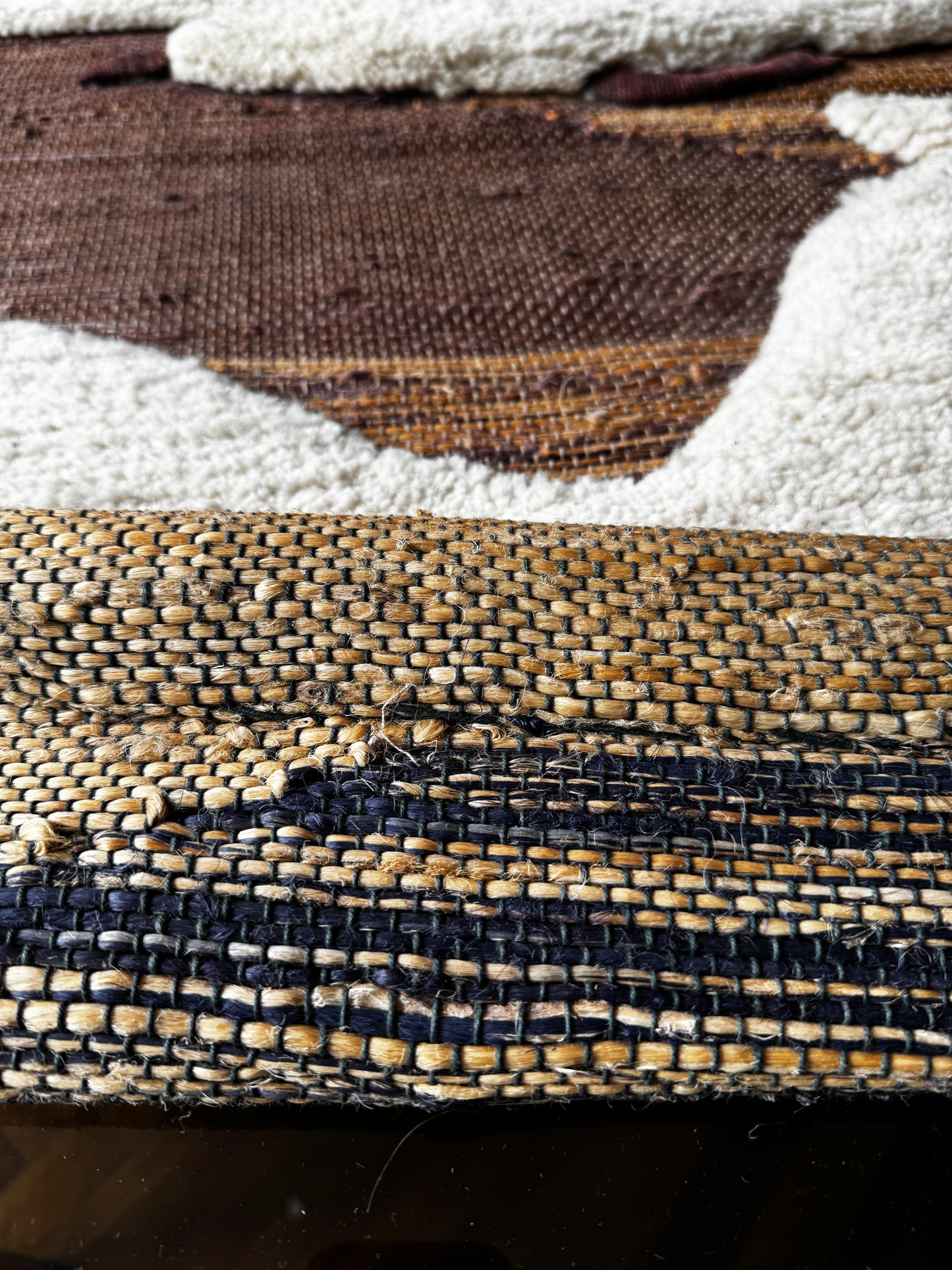 Large Don Freedman Vintage Wall Hanging — Mid-Century Woven Textile Art with Sculptural Birds