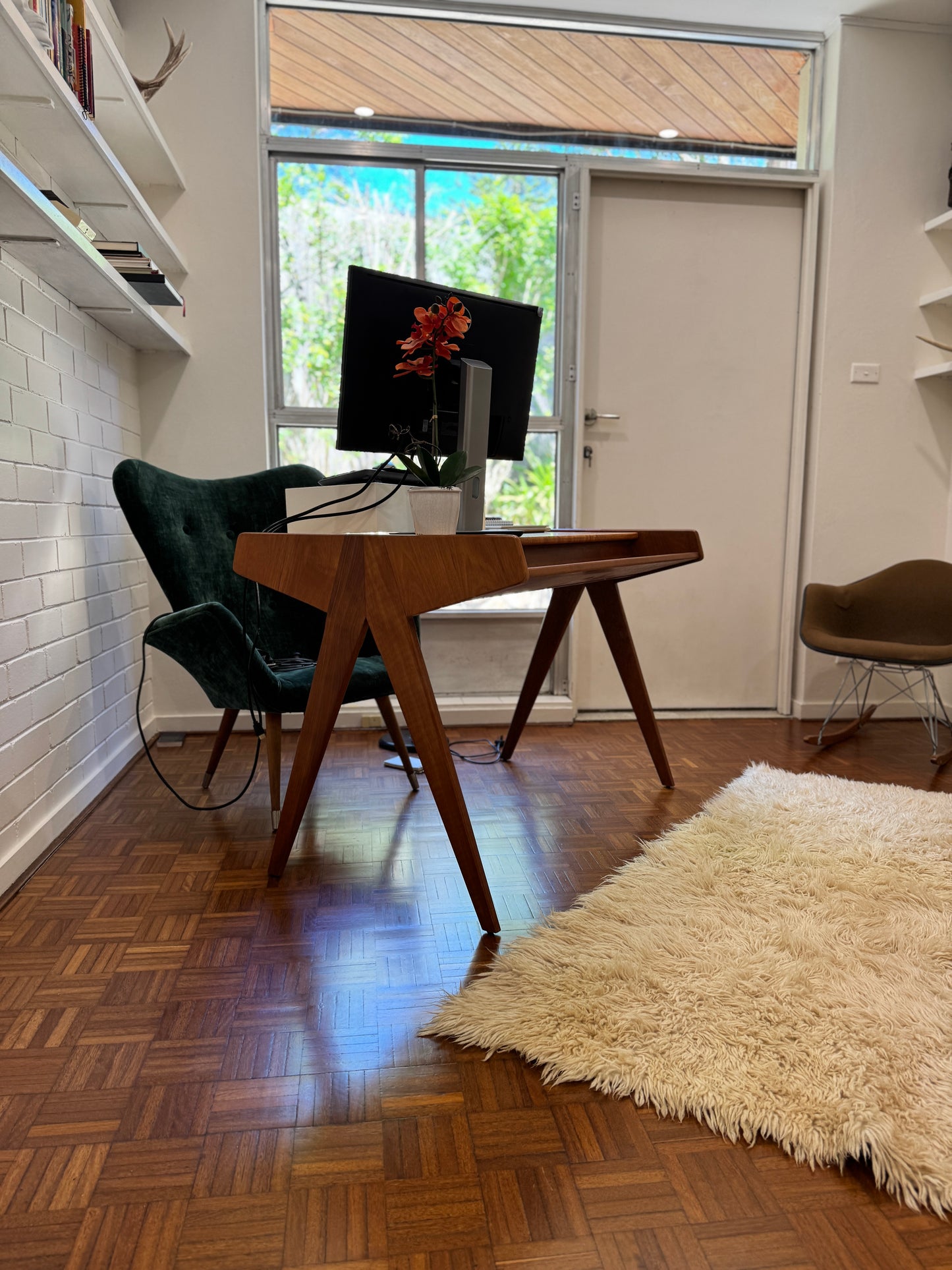 Mid Century scissor desk by Helmut Magg, 1950