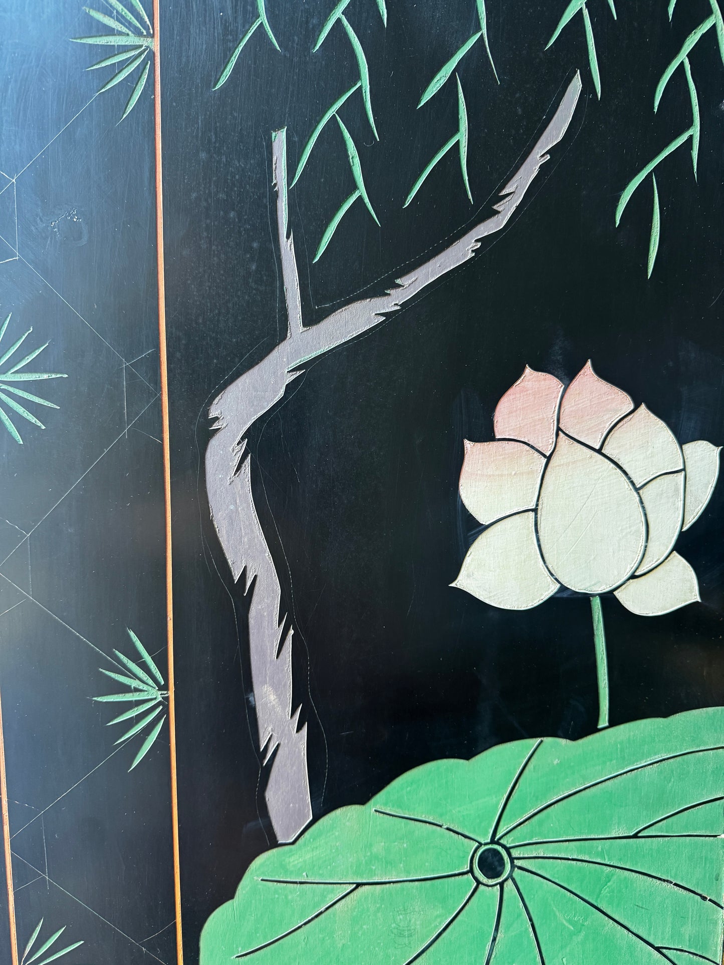 Chinese Six-Panel Screen – Dragon & Phoenix