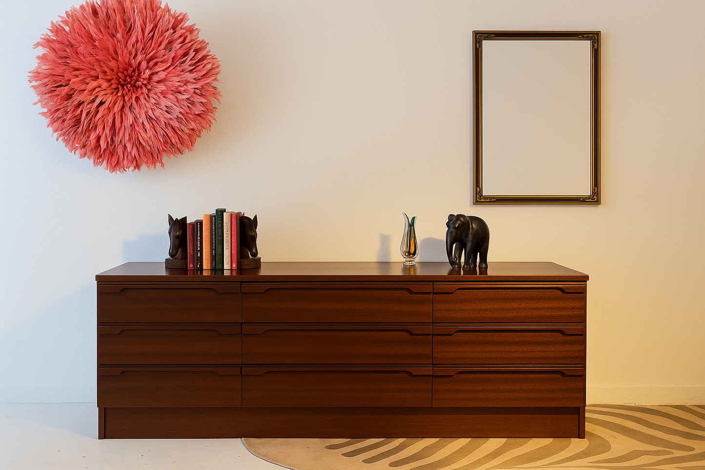 Macrob bedhead and sidetables, 1970s