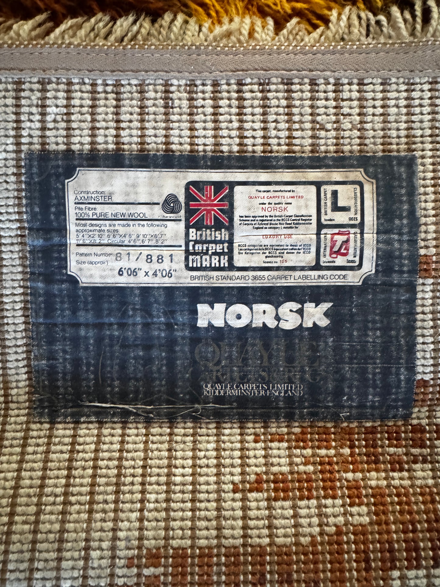 Pair of Vintage Axminster Wool Rugs — 1970s (Matching Set)