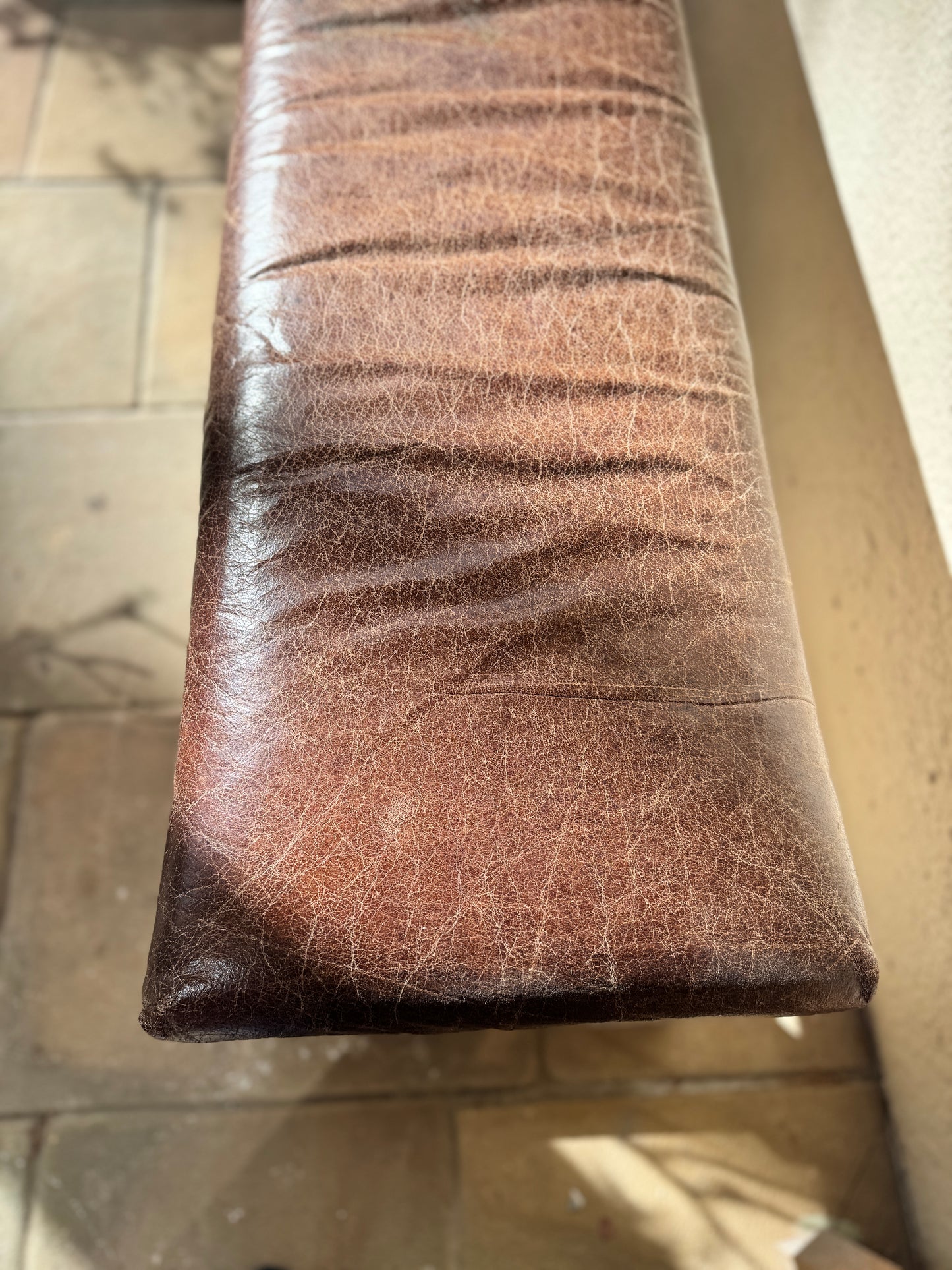 Rare Timothy Oulton x University of Oxford Leather Bench