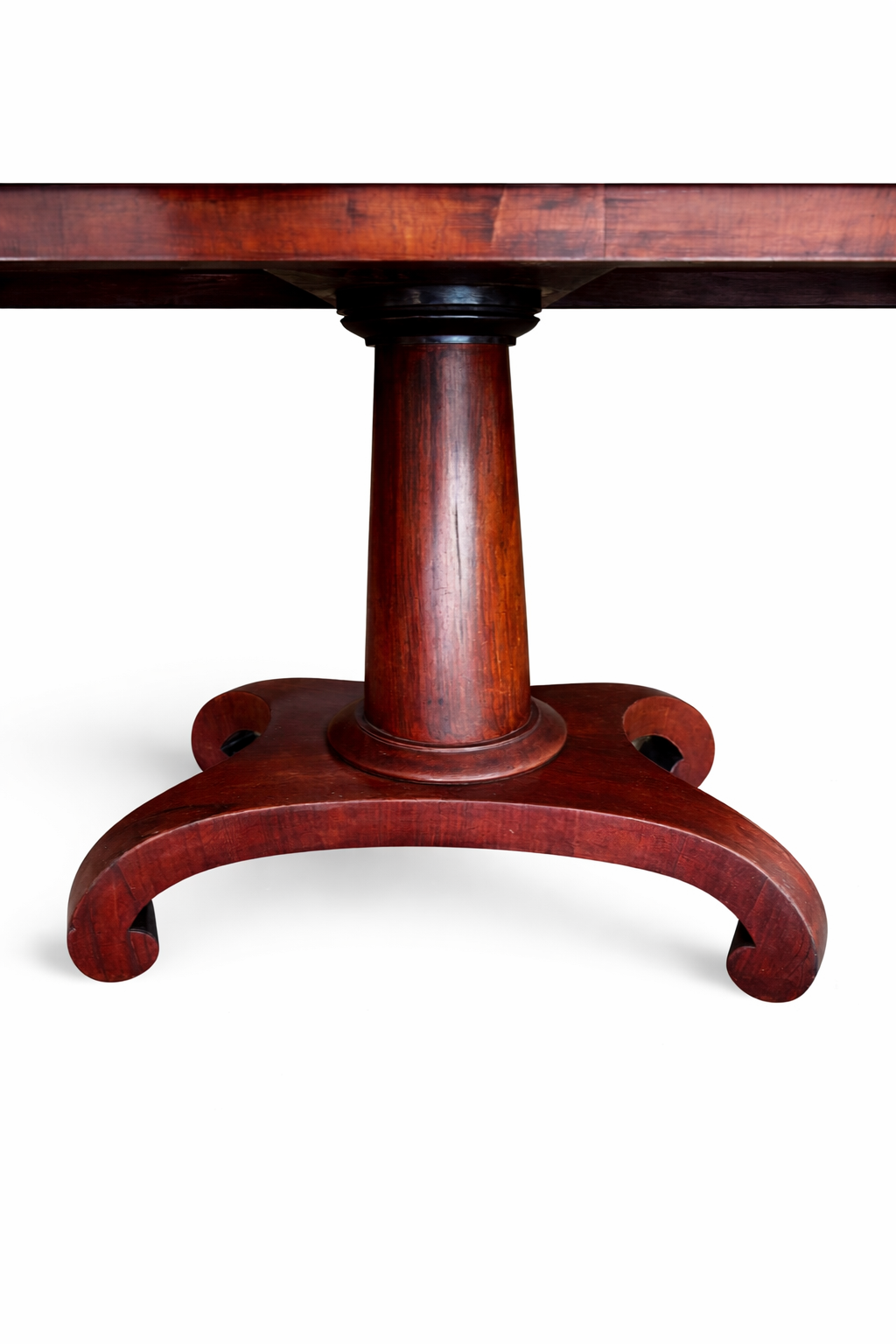 Antique Solid Rosewood Library Pedestal Table with Castors | Library / Centre Table