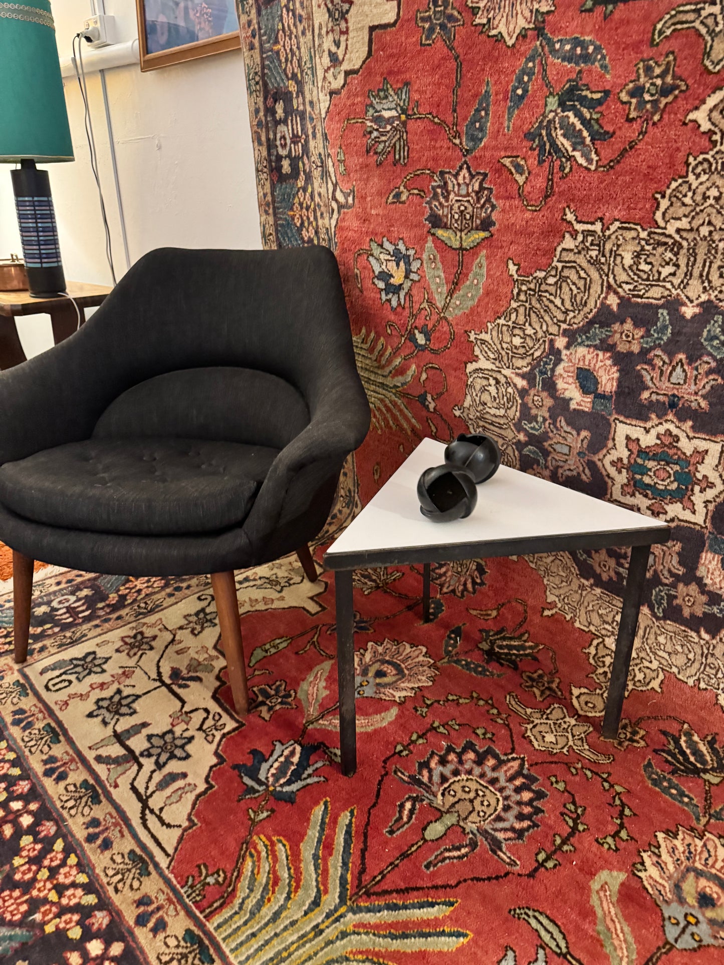 Hand knotted vegetable dye Persian Kashan Carpet