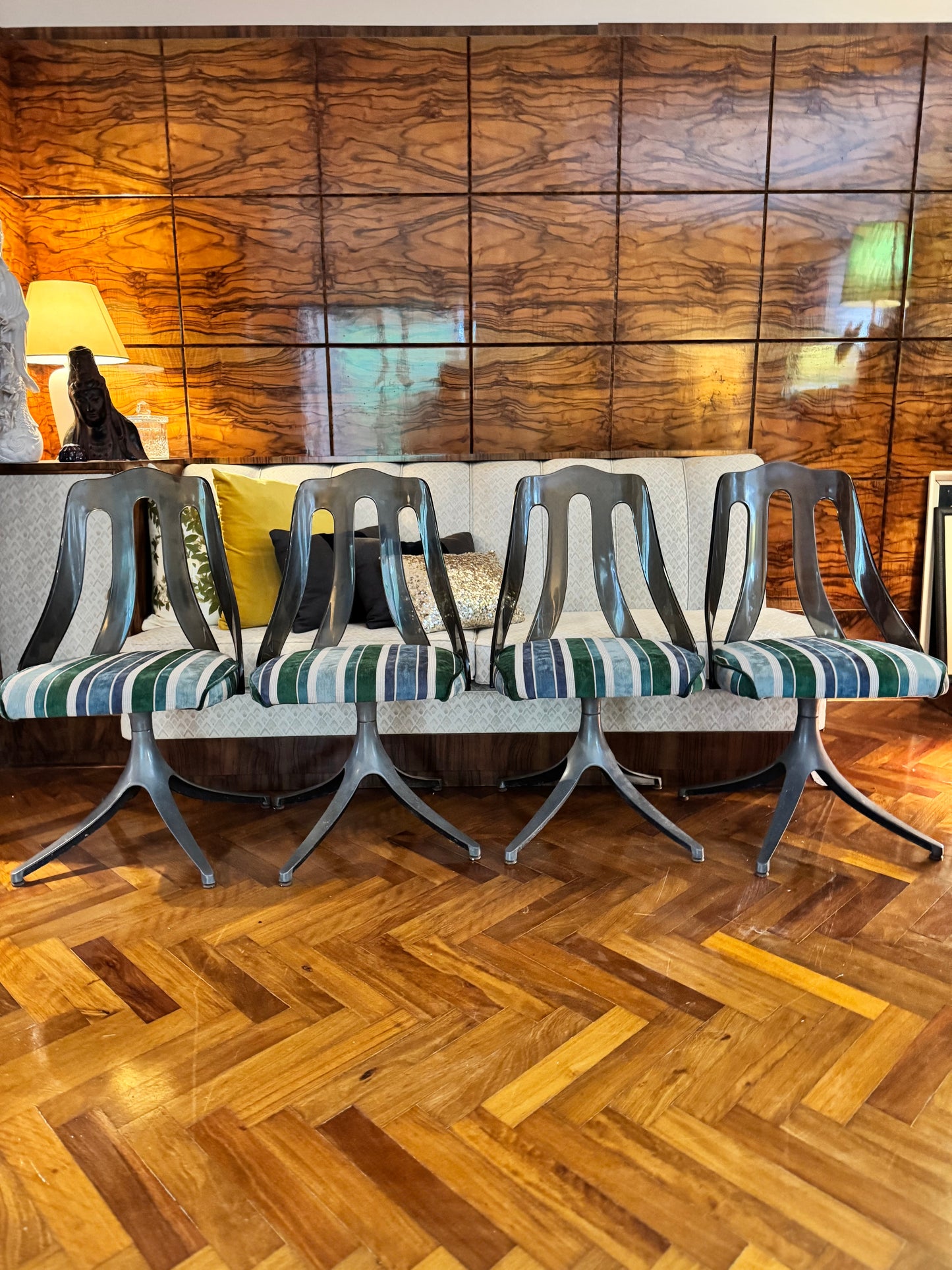 1960s Modernist dining chairs by Howell, USA