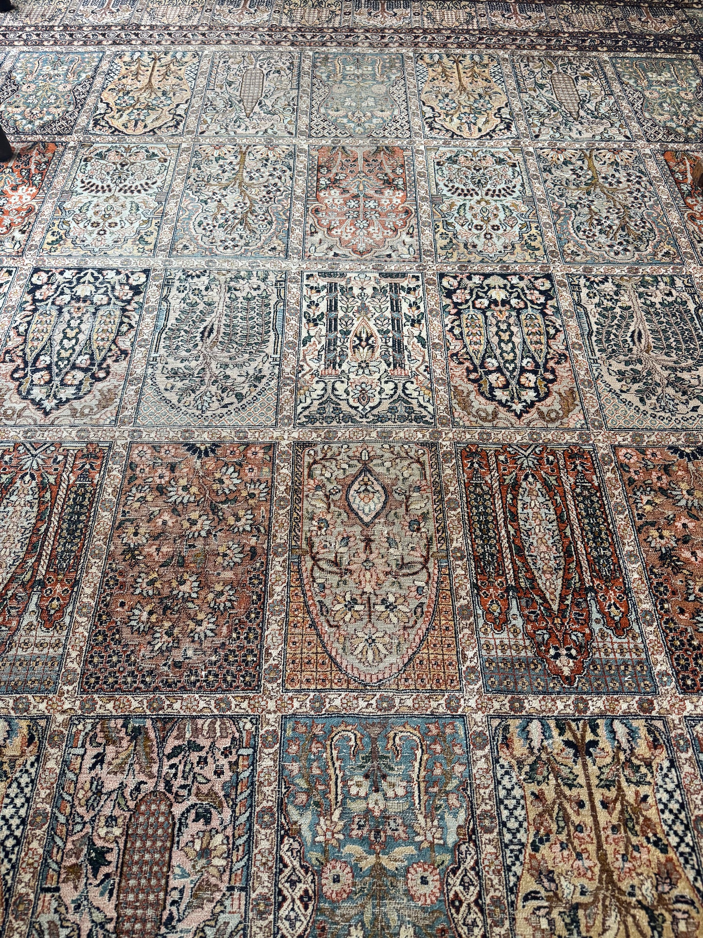 Vintage Tree of Life silk Kashmiri rug