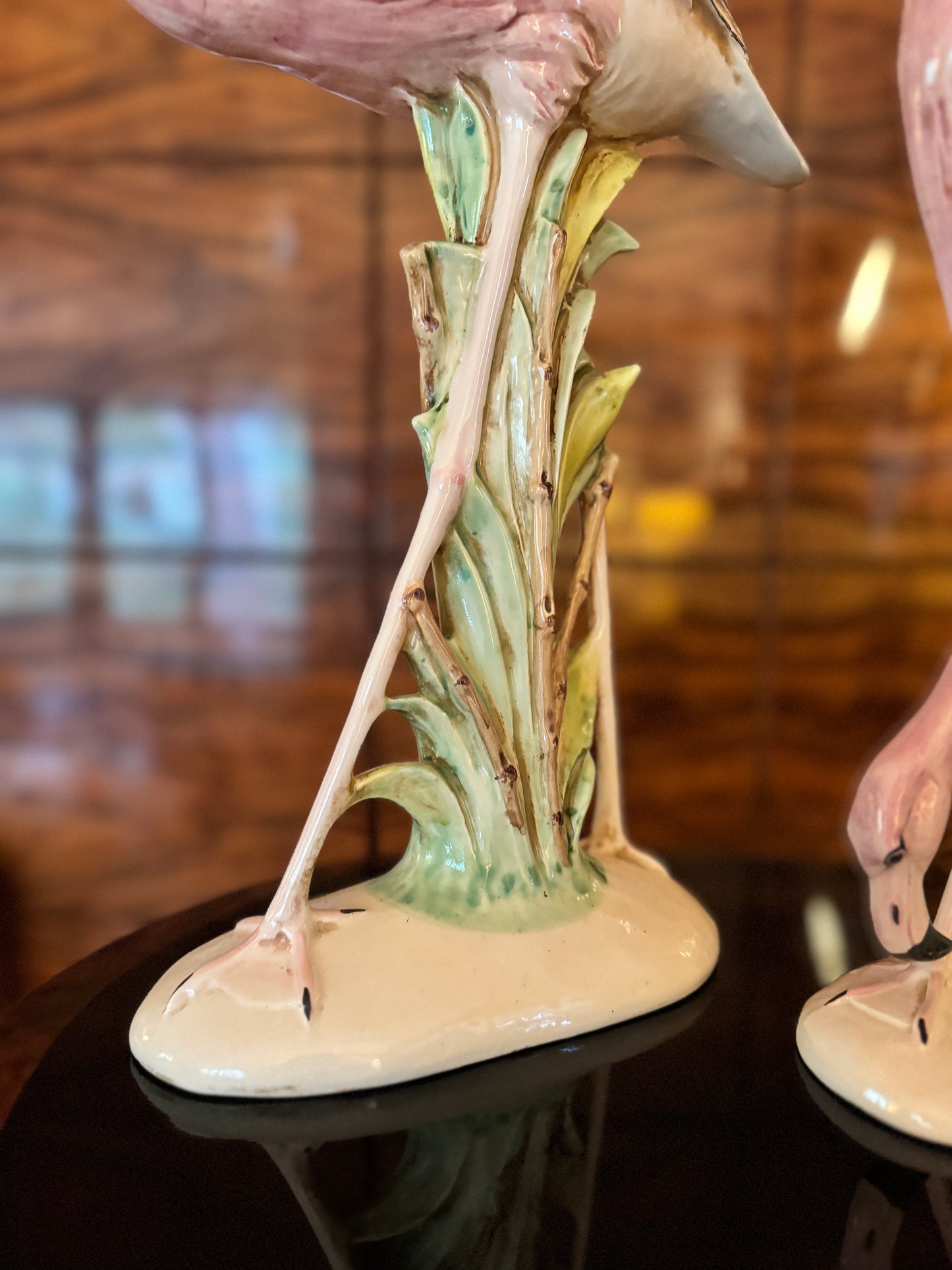 Pair of flamingo figurines by SCAT, Italia