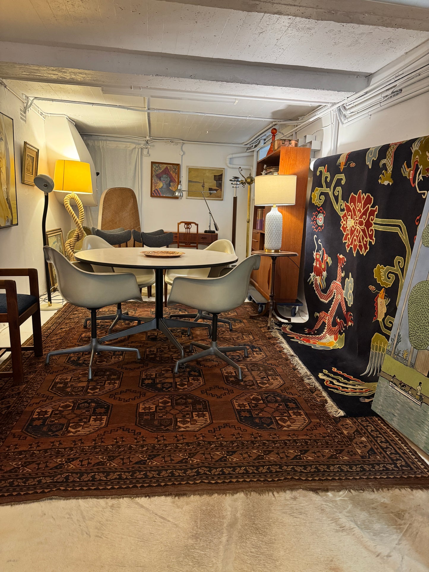 Vintage 1940s Ensari Turkoman Rug