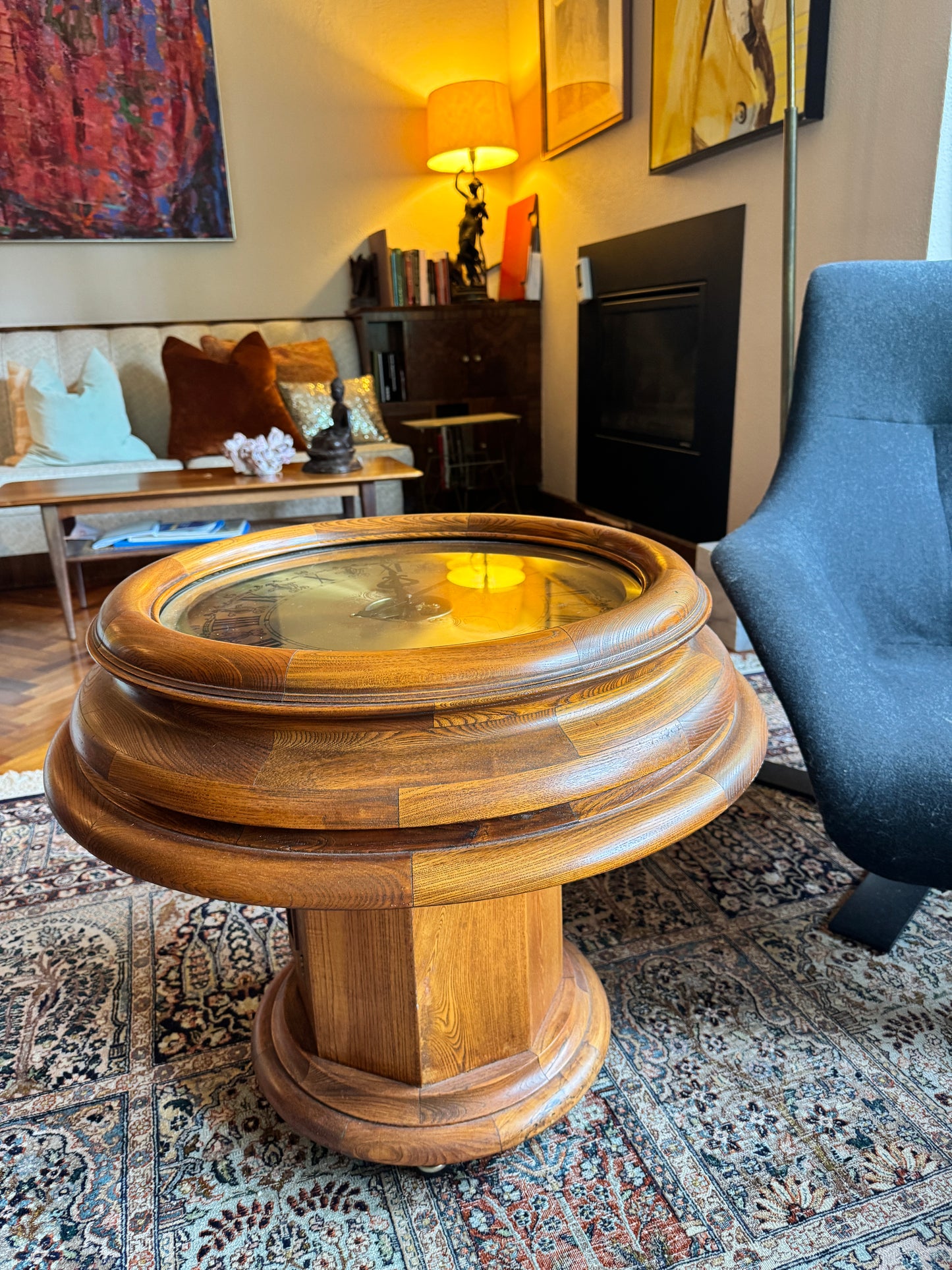 Korean Seisekowa Clock Table, 1970S