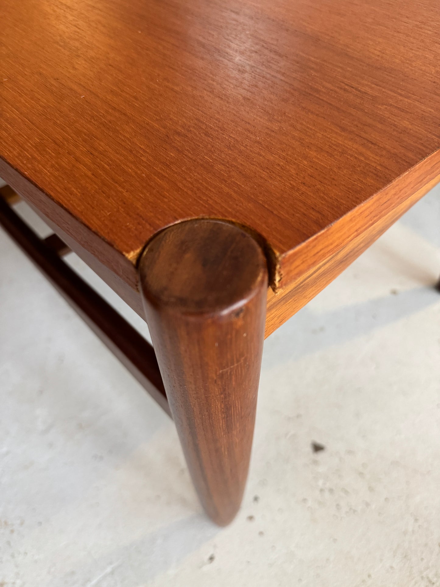 Danish Deluxe Reversible Coffee Table – Teak & Black Vinyl, 1960s