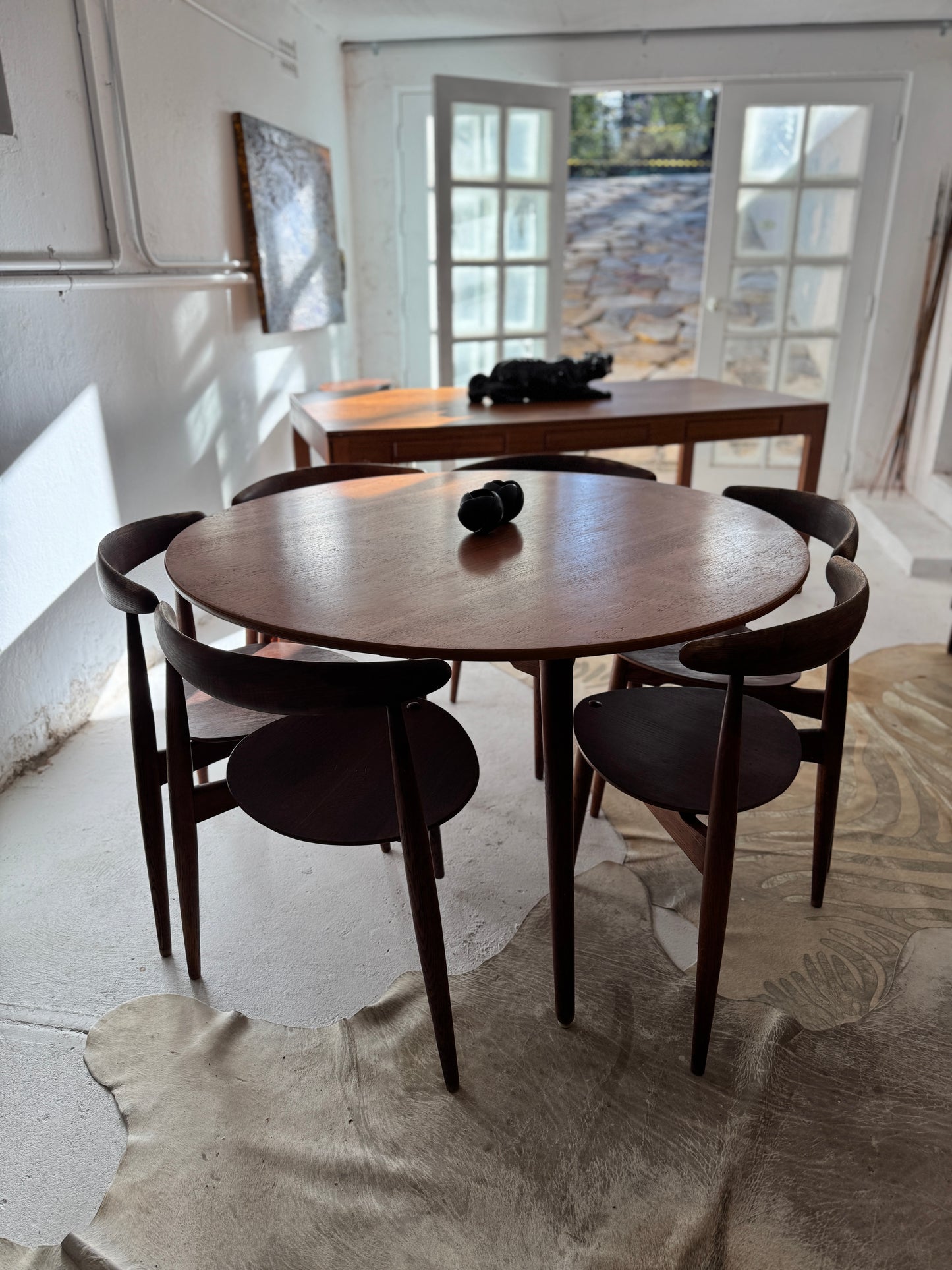 Hans J. Wegner “Heart” Dining Set for Fritz Hansen, 1952