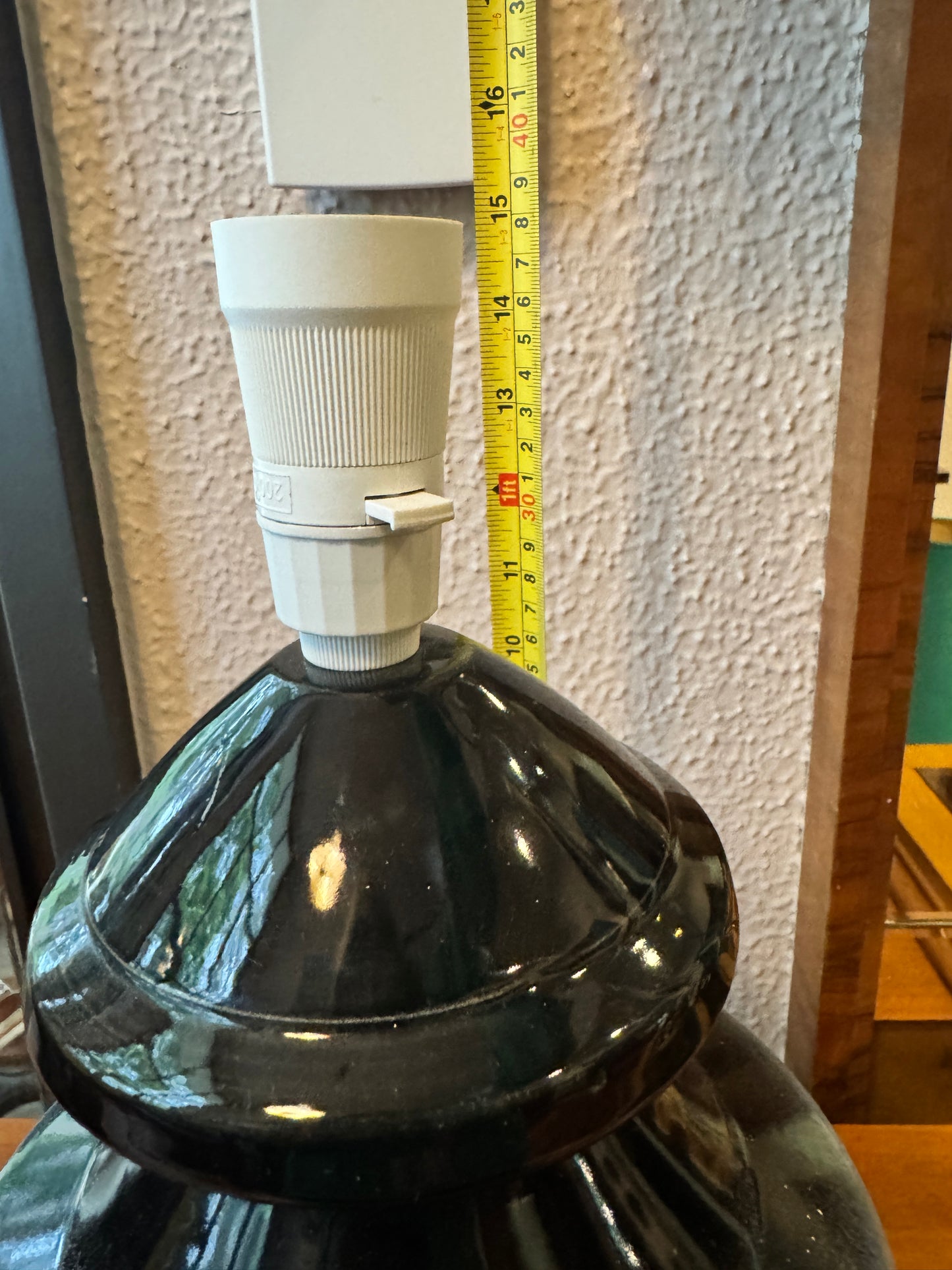 Ellis lamp base with large vintage shade