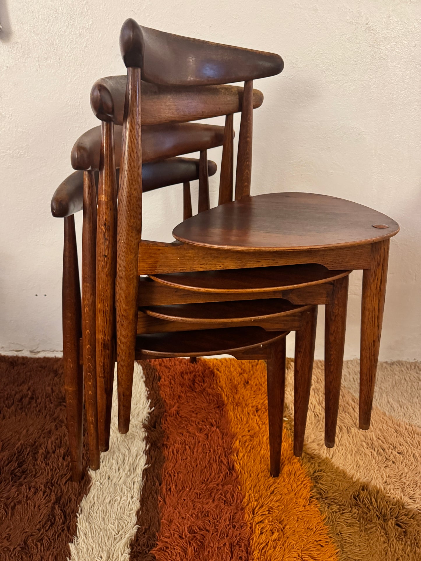 Hans J. Wegner “Heart” Dining Set for Fritz Hansen, 1952