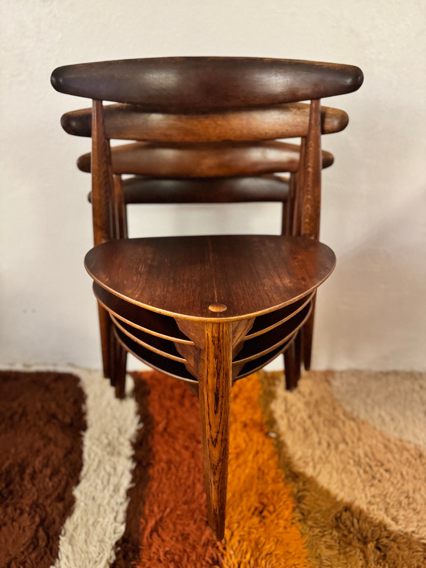 Hans J. Wegner “Heart” Dining Set for Fritz Hansen, 1952