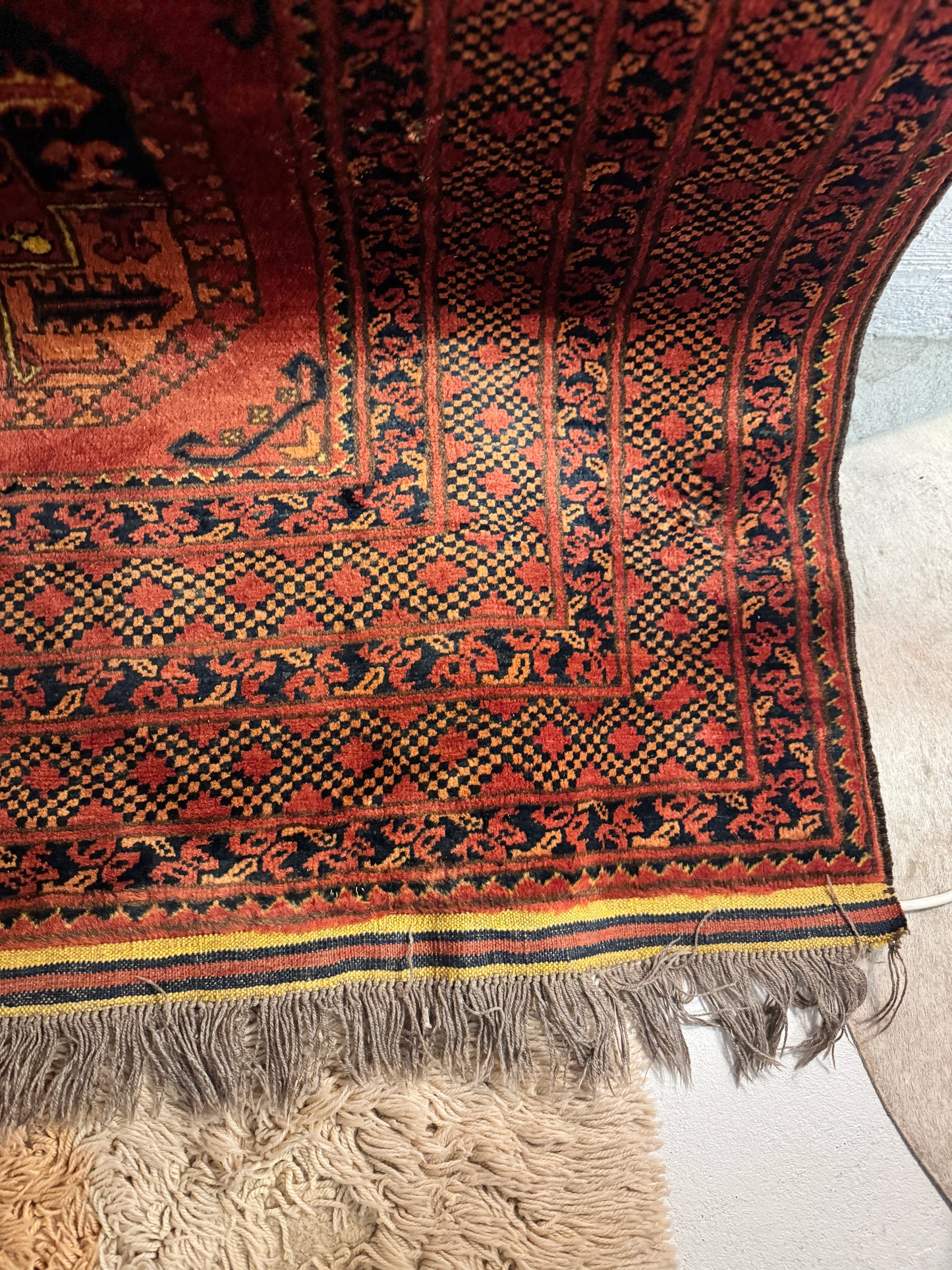 1940s Handwoven Ensari Rug