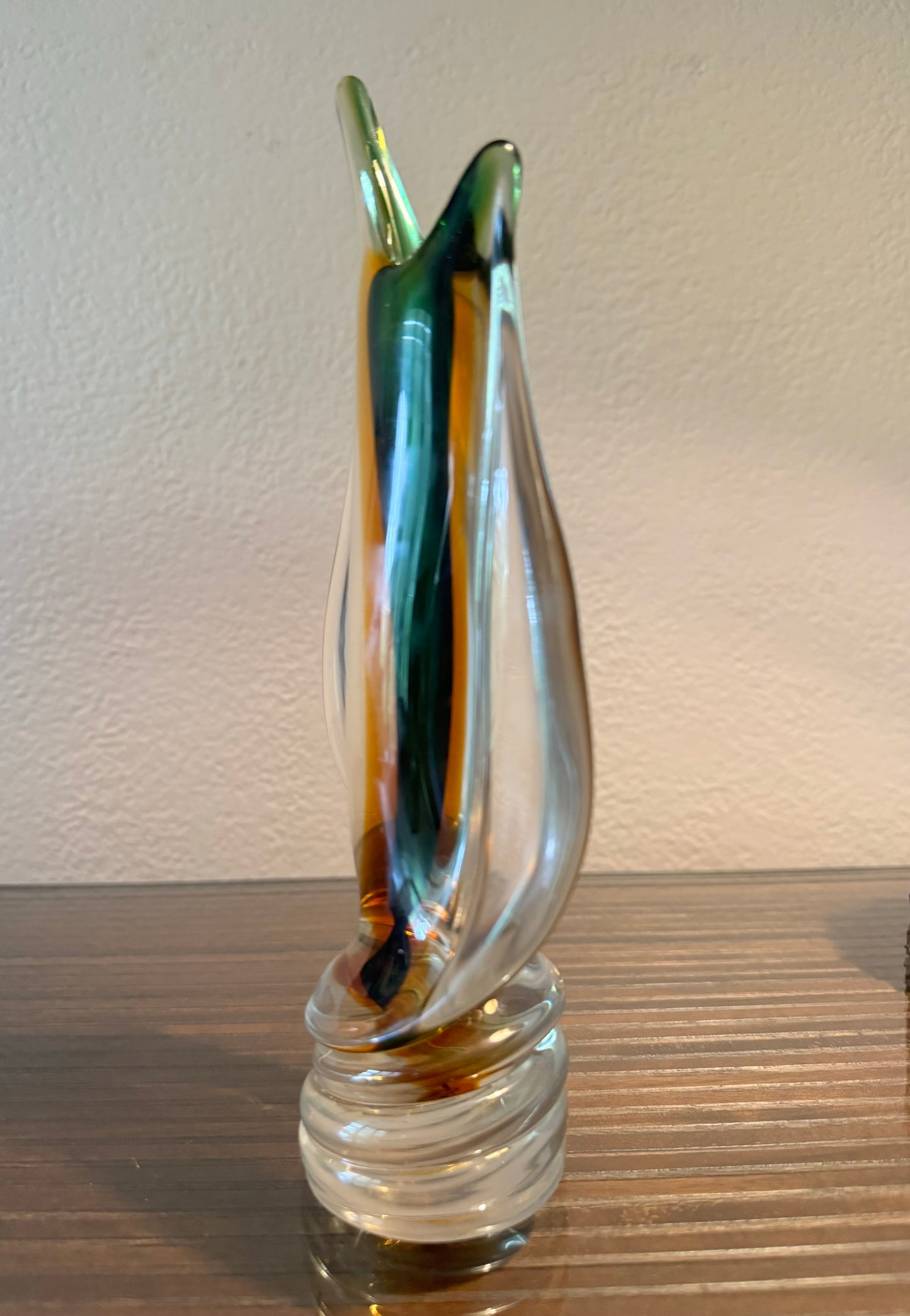 Italian Murano Arte Nuova art glass vase