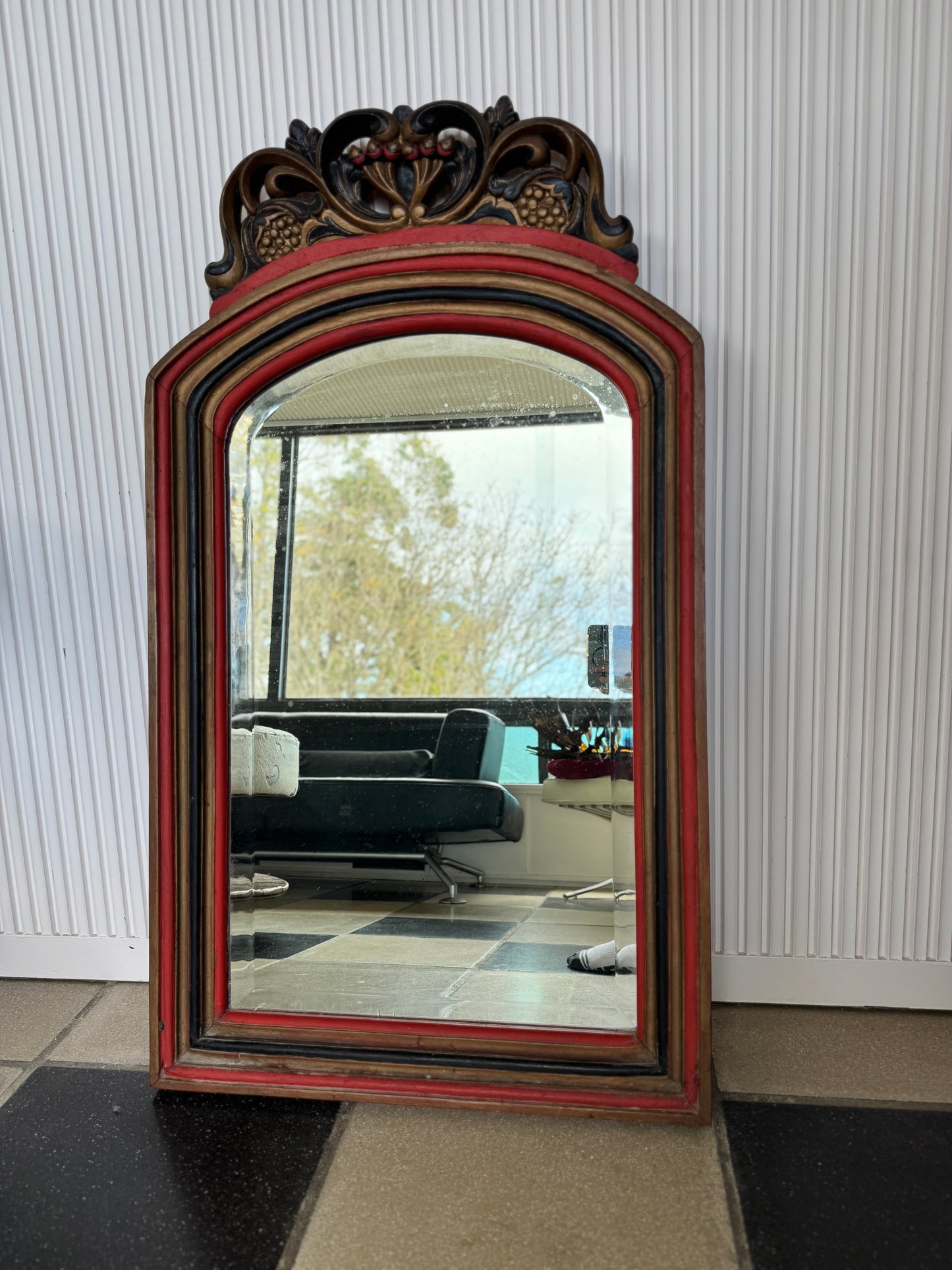 Vintage hand carved Mandalay Burmese Mirror
