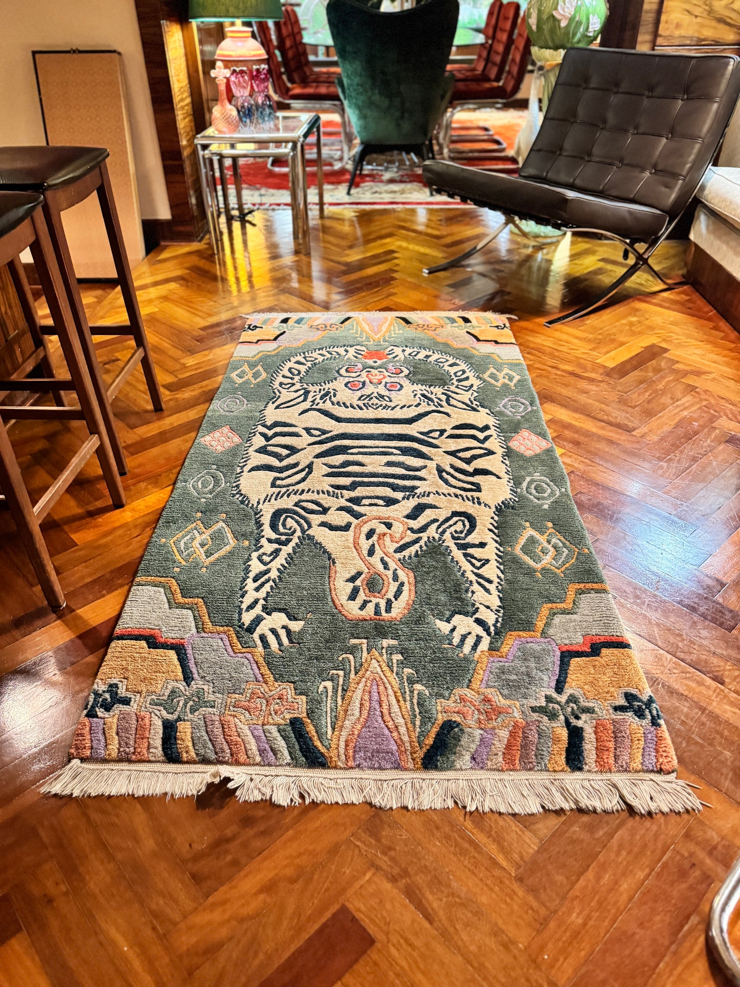 Vintage Tibetan Tiger rug