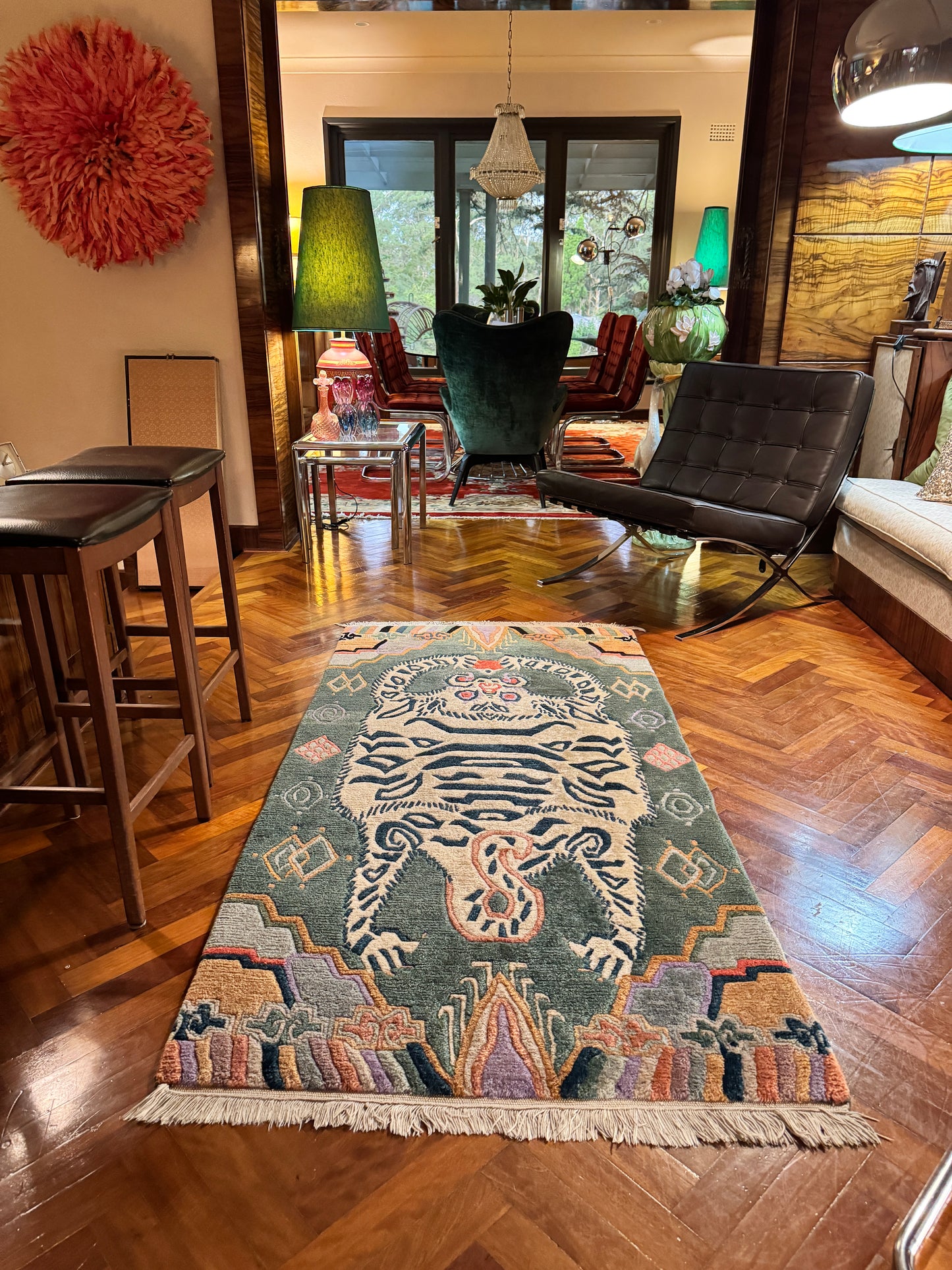 Vintage Tibetan Tiger rug