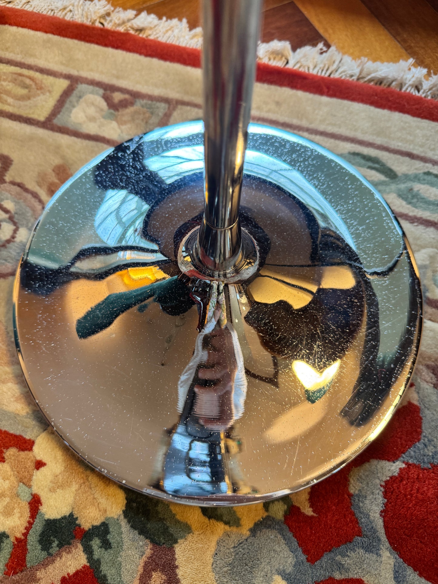 Chrome double eyeball floor lamp