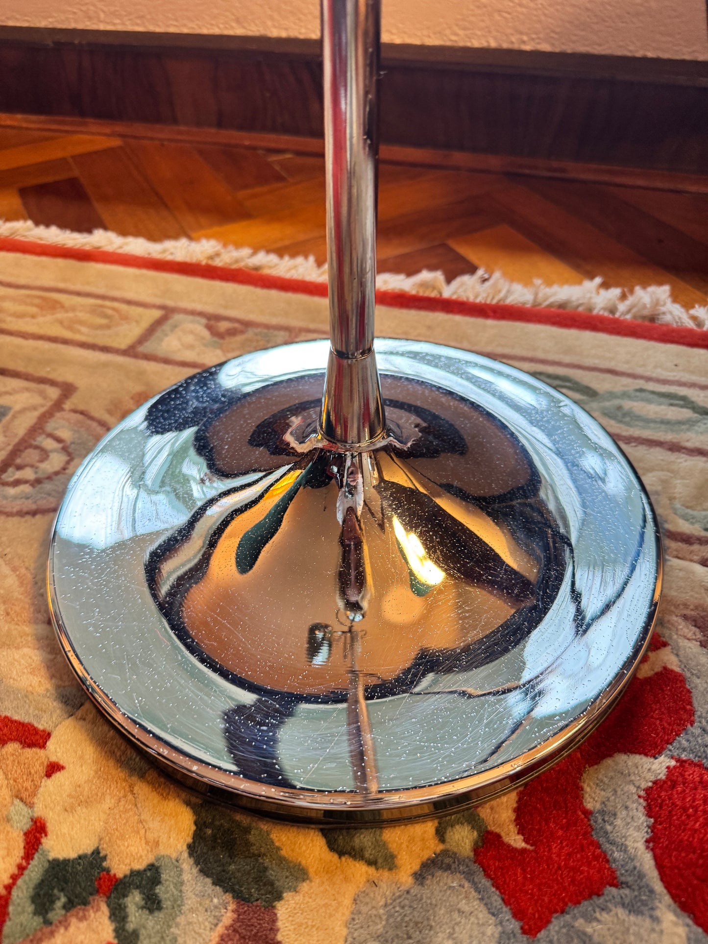 Chrome double eyeball floor lamp