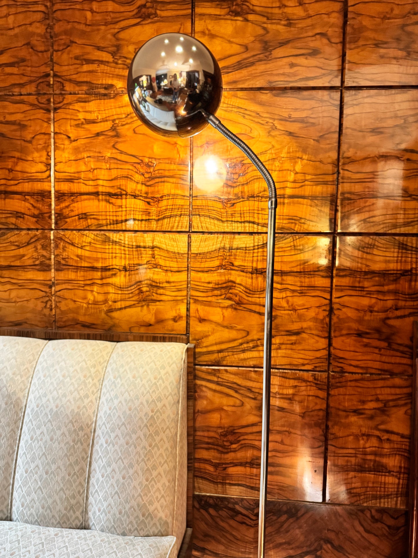1960-1970 Chrome bendy neck eyeball floor lamp