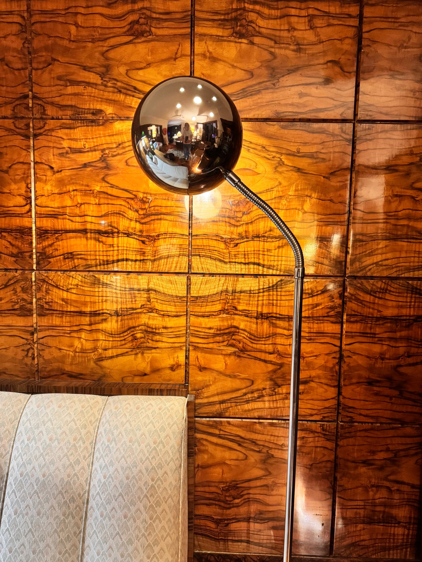 1960-1970 Chrome bendy neck eyeball floor lamp