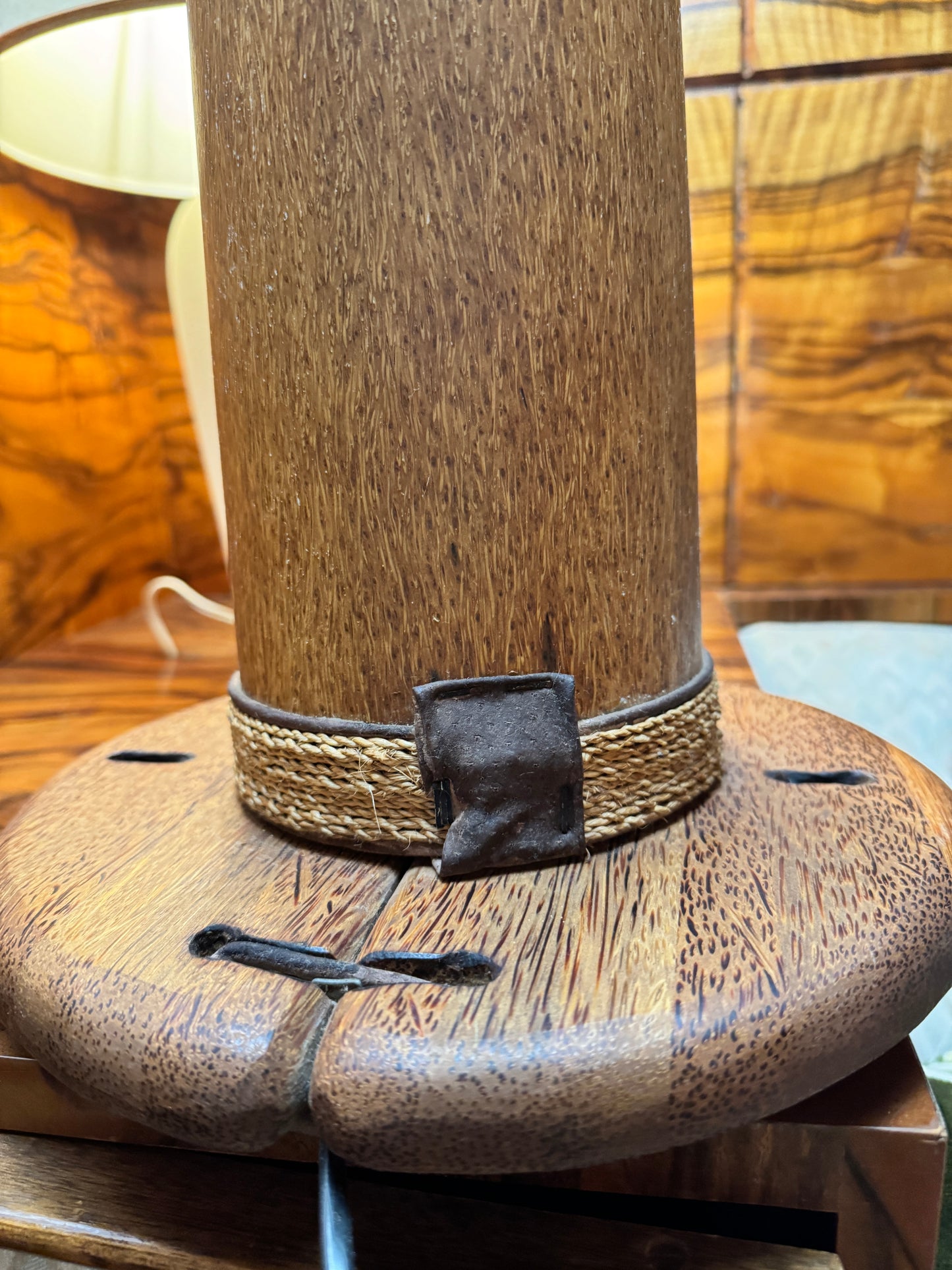 Pacific Green Messina lamp with green fabric conical shade