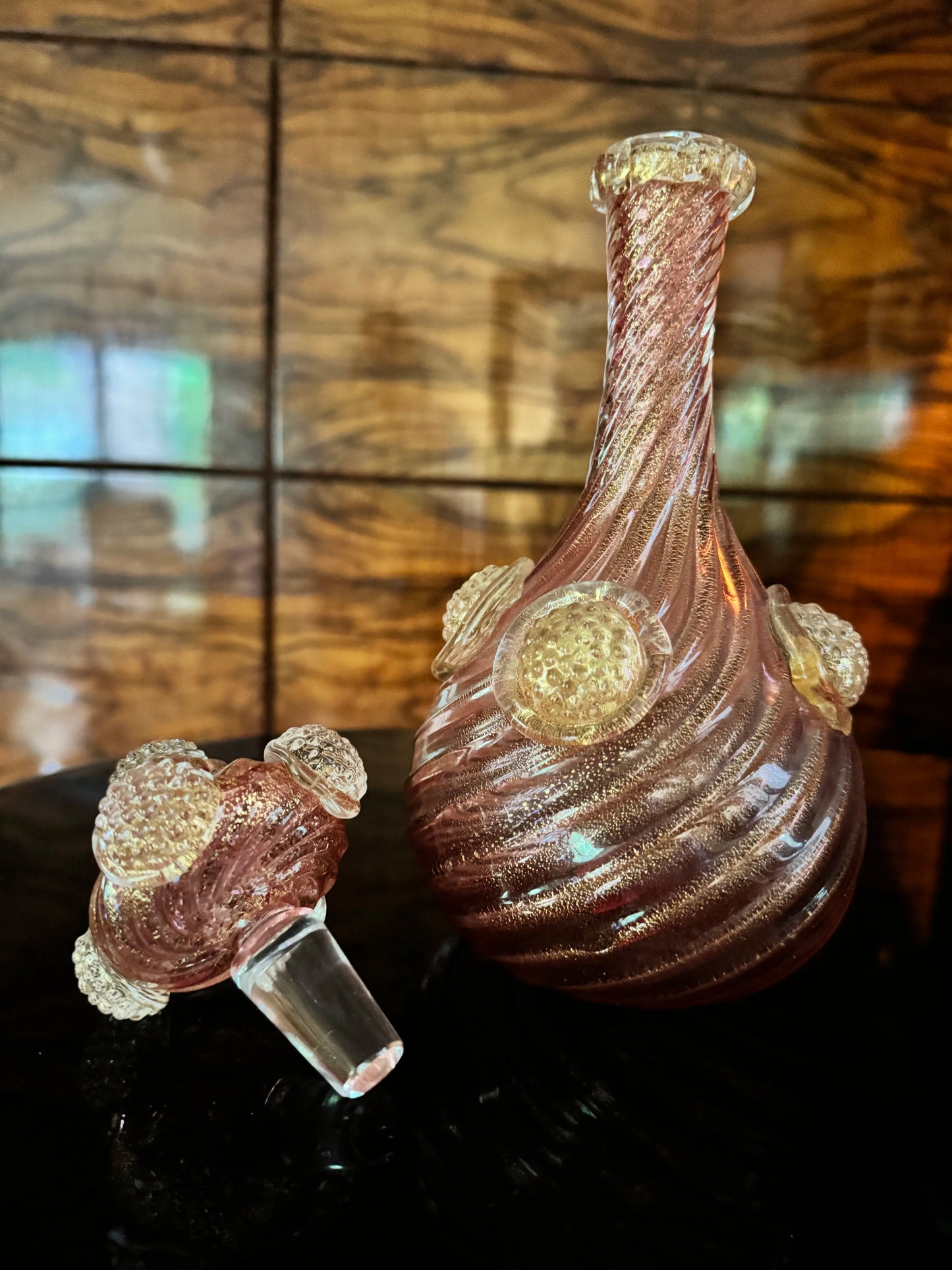 Fine Murano glass decanter / bottle by Archimede Seguso