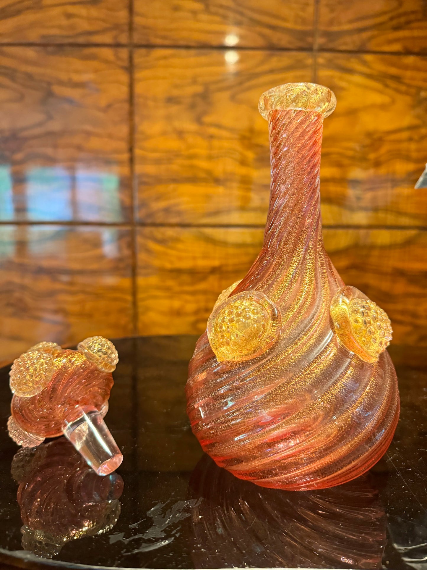 Fine Murano glass decanter / bottle by Archimede Seguso
