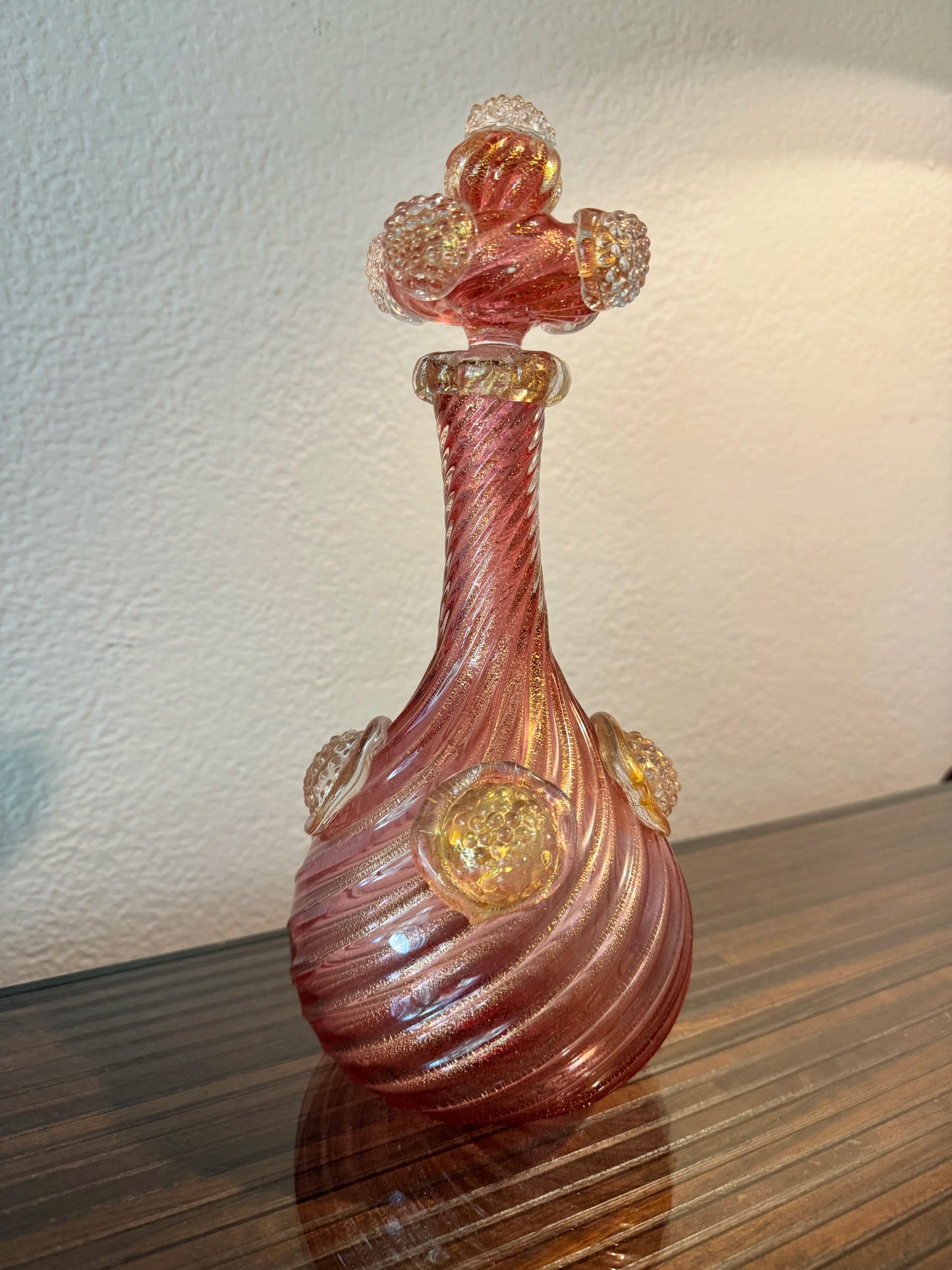 Fine Murano glass decanter / bottle by Archimede Seguso