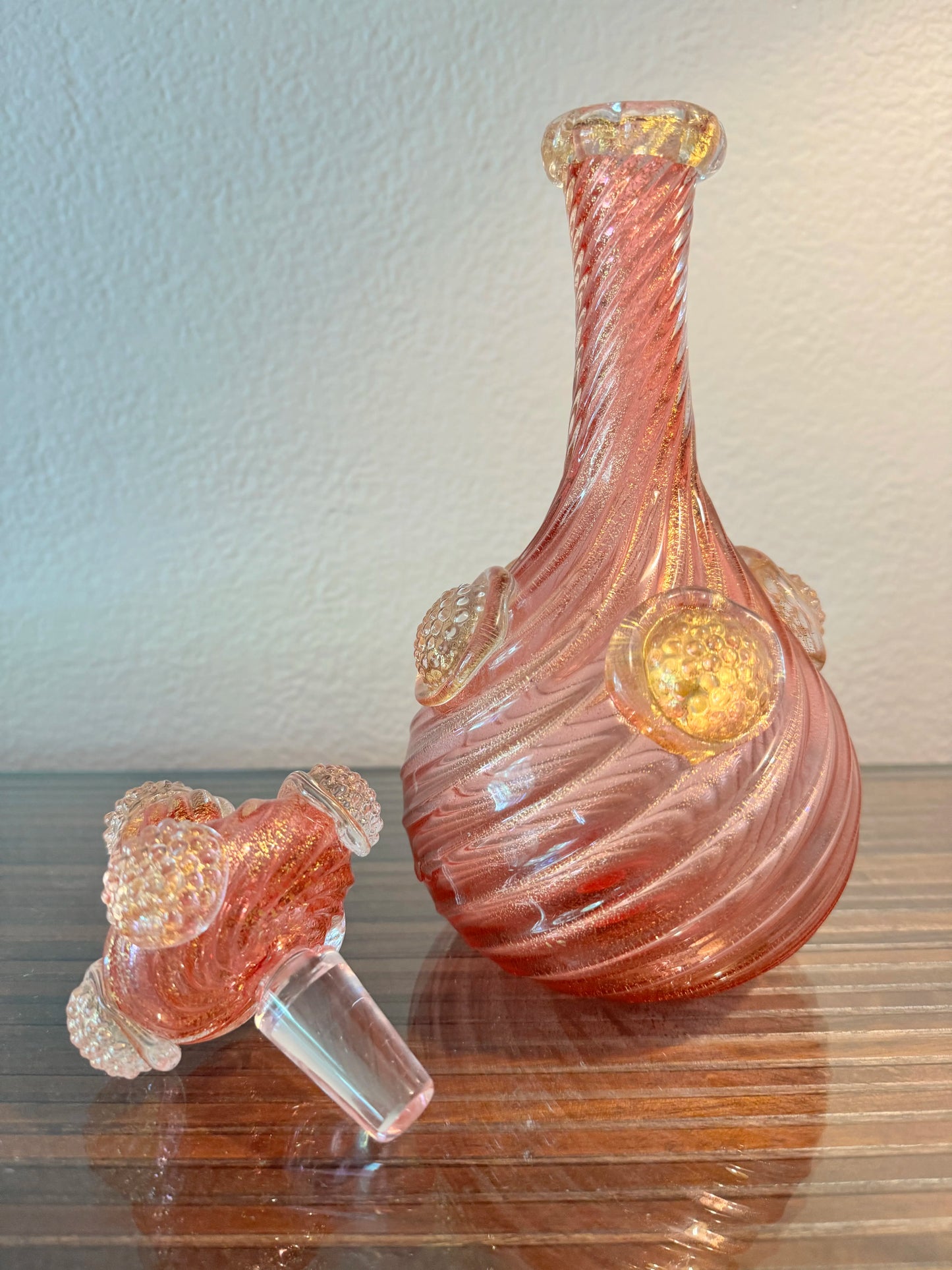 Fine Murano glass decanter / bottle by Archimede Seguso