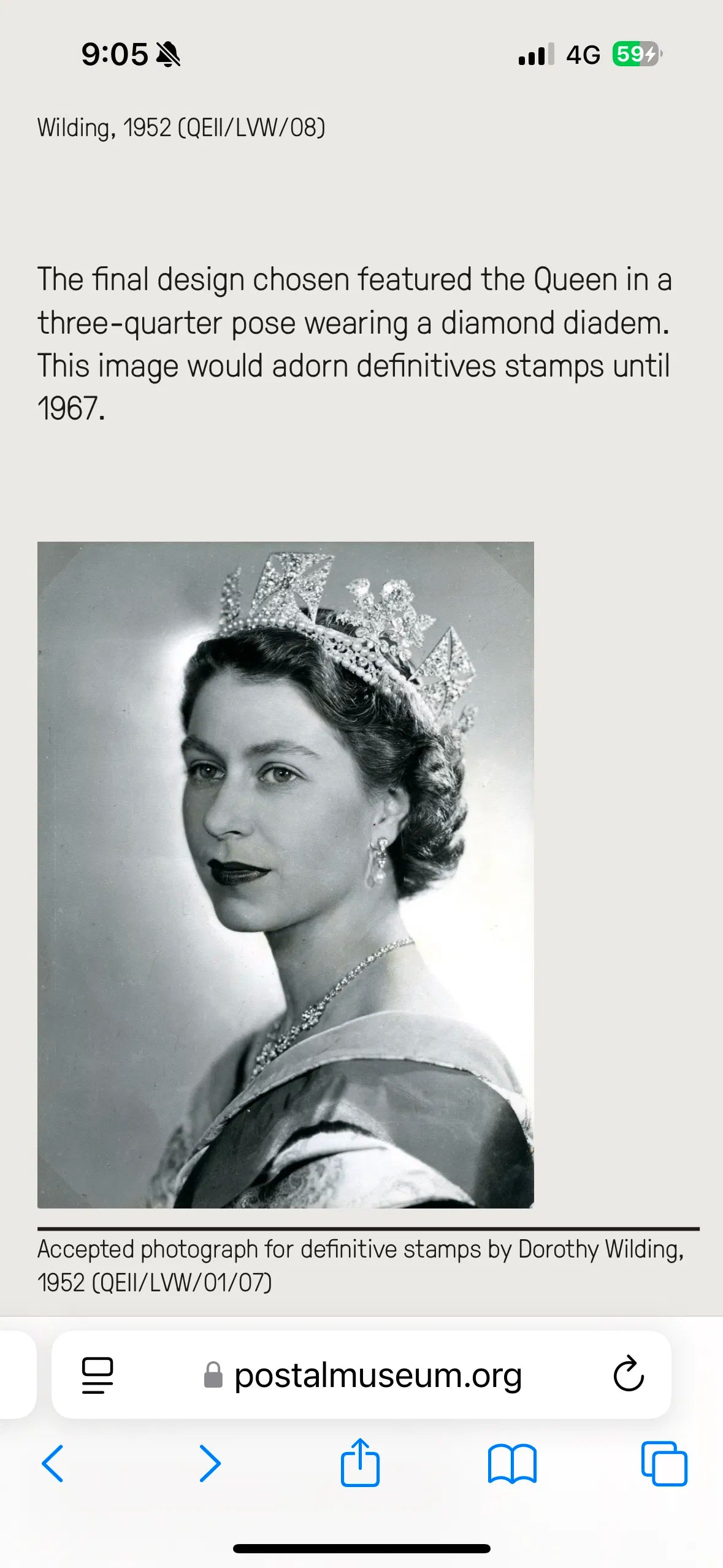 Vintage bromide print of Queen Elizabeth II, Signed by Dorothy Wilding