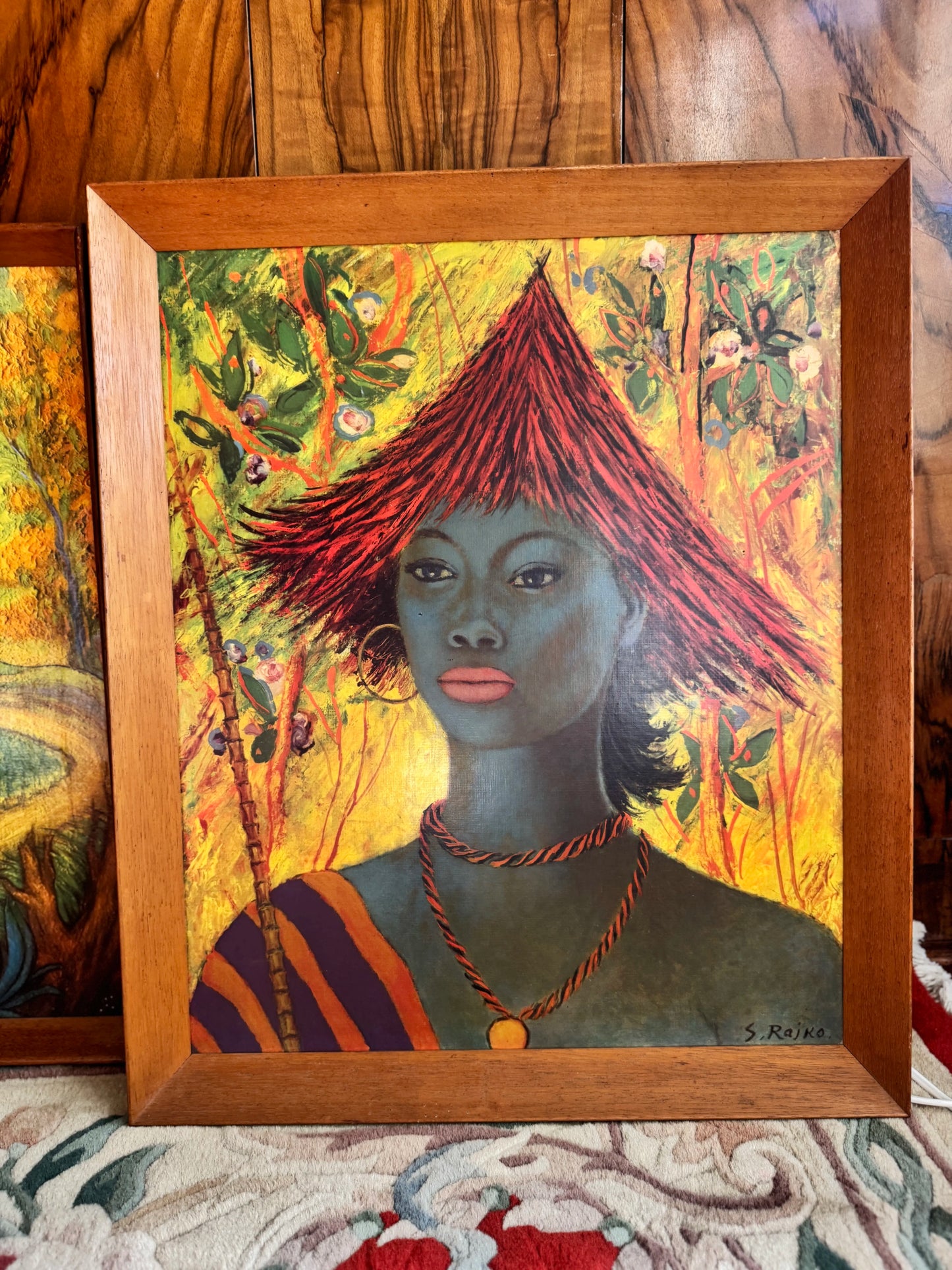 Original vintage print by S Rajko - THE BLUE LADY