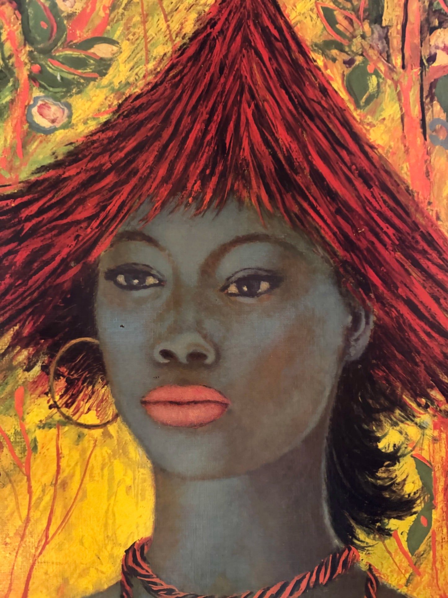 Original vintage print by S Rajko - THE BLUE LADY