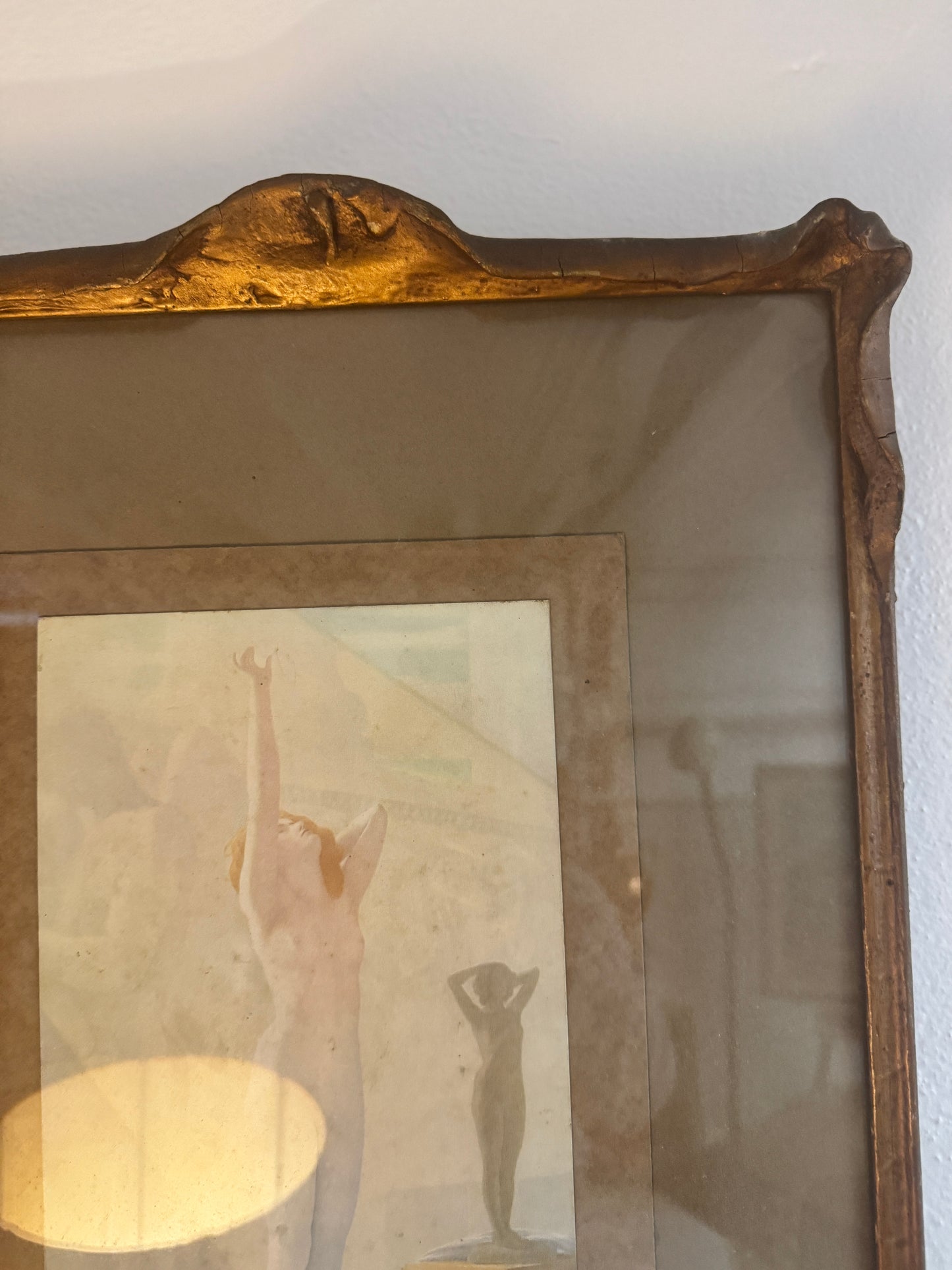 Vintage Art Nouveau lithograph of The Awakening of Galatea BY GUSTAV SCHMALZ