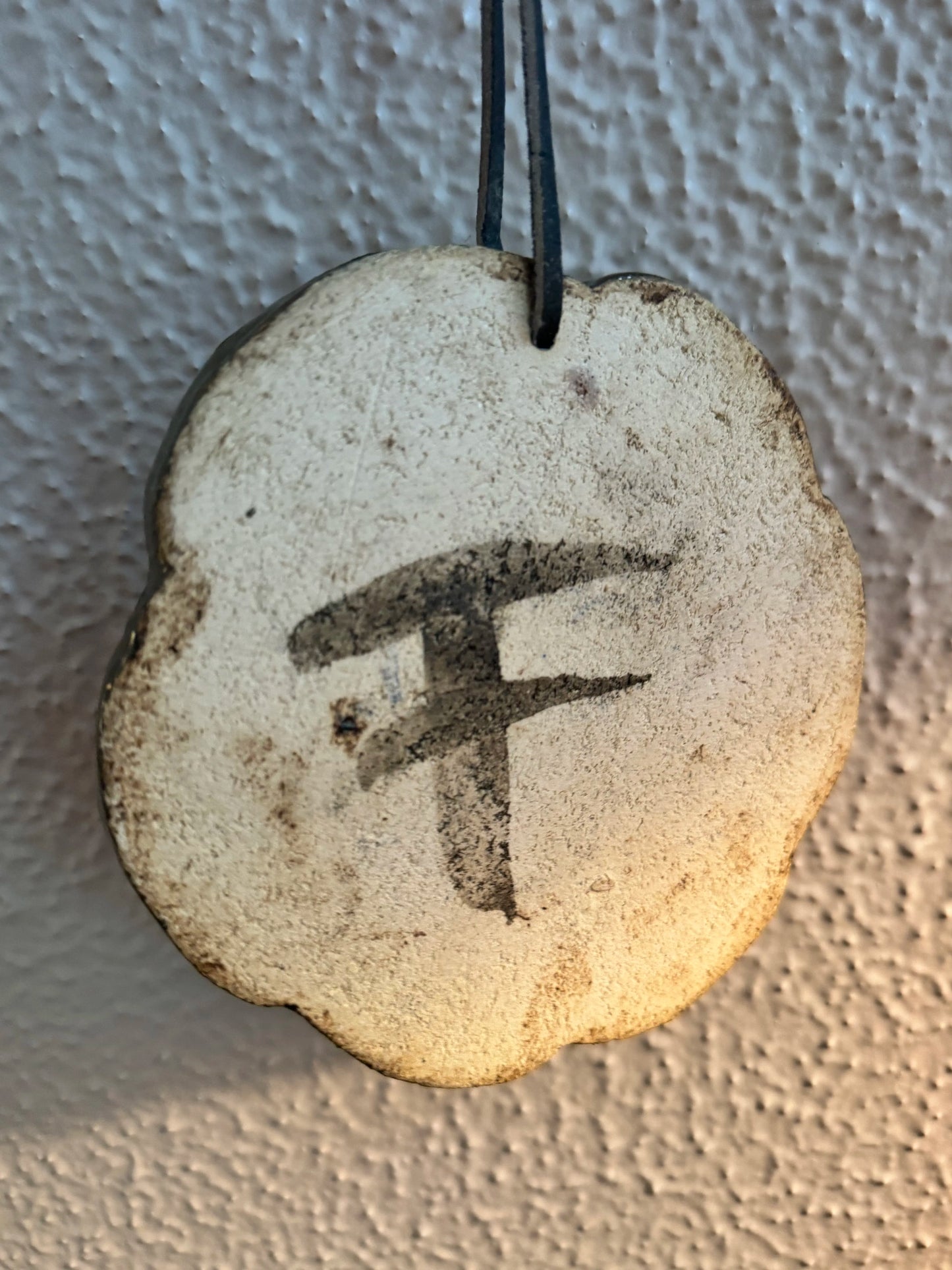 Brutalist ceramic Australian studio wall hanging by Trudi Fry
