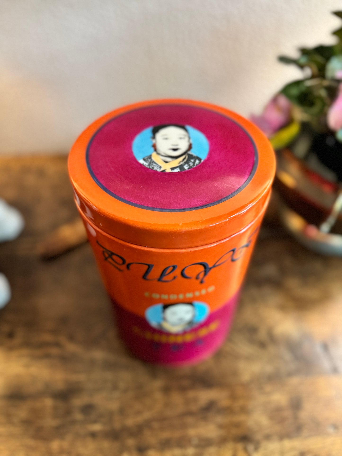 Vintage ceramic tea caddy by Fabienne Jouvin, Paris