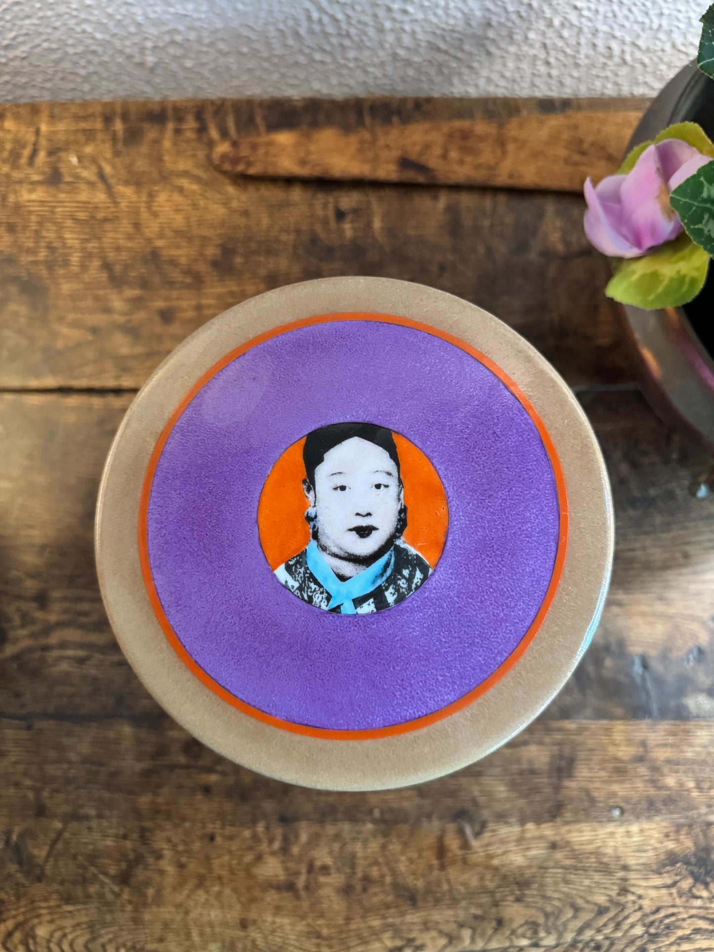Vintage ceramic tea caddy by Fabienne Jouvin, Paris
