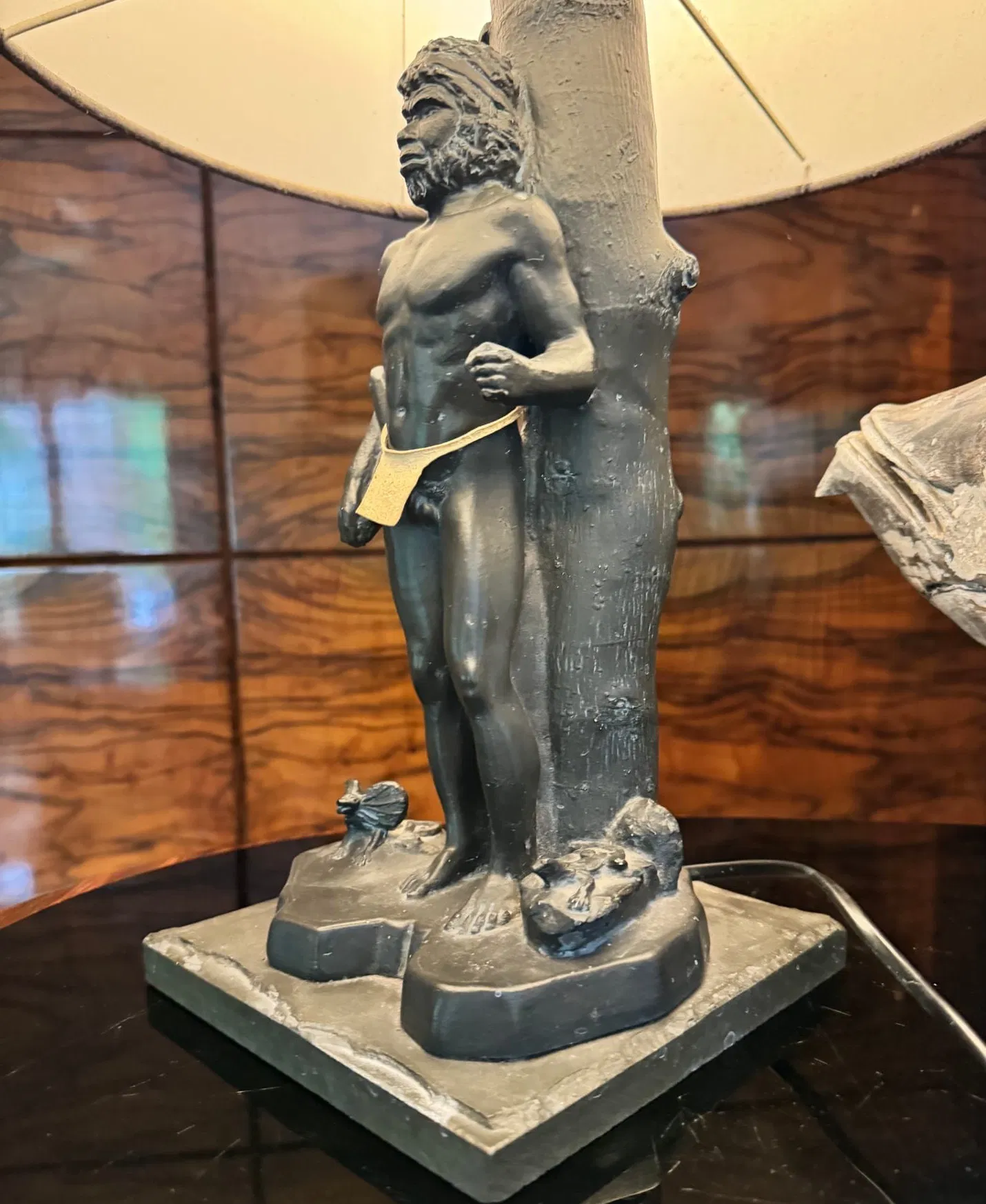 Indigenous figural lamp