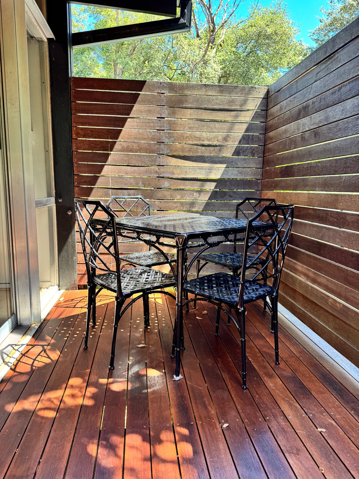 Faux Bamboo outdoor chairs by Hall Bradley for Brown Jordan, USA