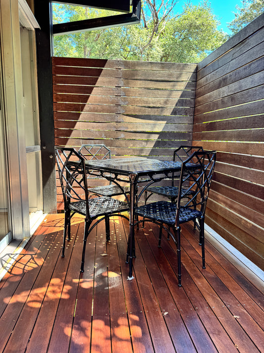 Faux Bamboo outdoor chairs by Hall Bradley for Brown Jordan, USA