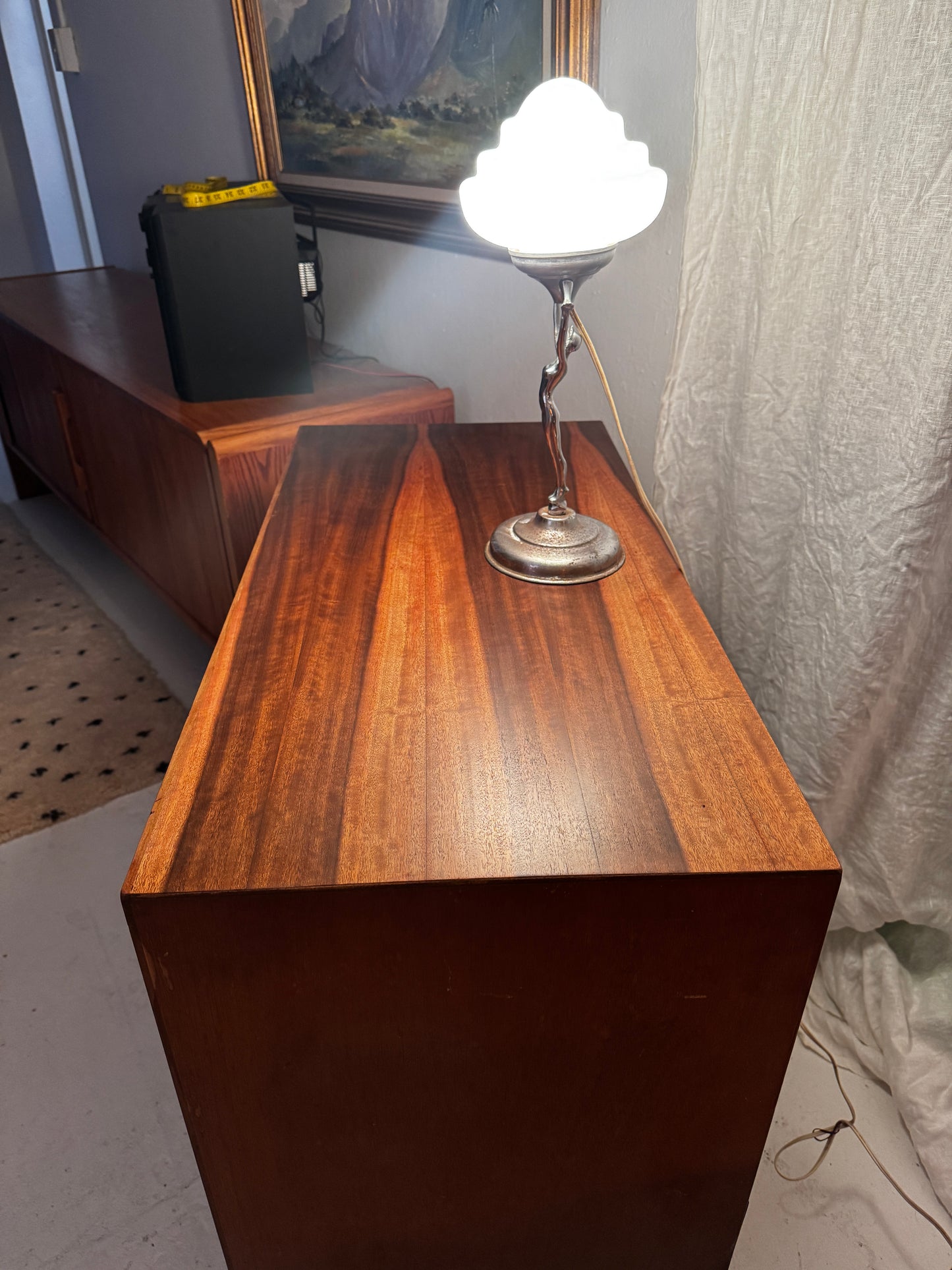 Mid-Century Walnut Bar / Vinyl Cabinet