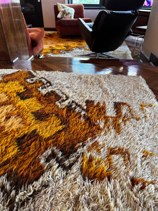 Pair of Vintage Axminster Wool Rugs — 1970s (Matching Set)