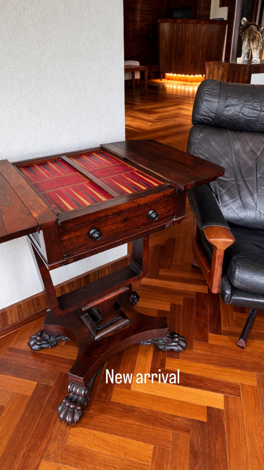 1840s Rosewood Games Table